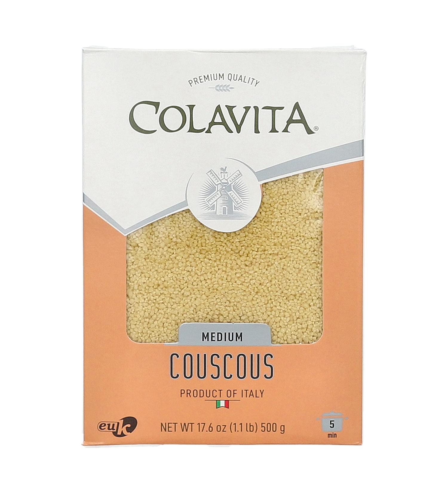 Colavita Medium Couscous 1.1 lb Box - 12 Count Pack of 1 | Authentic Mediterranean Pasta - Buy Online on SooperMarket.com