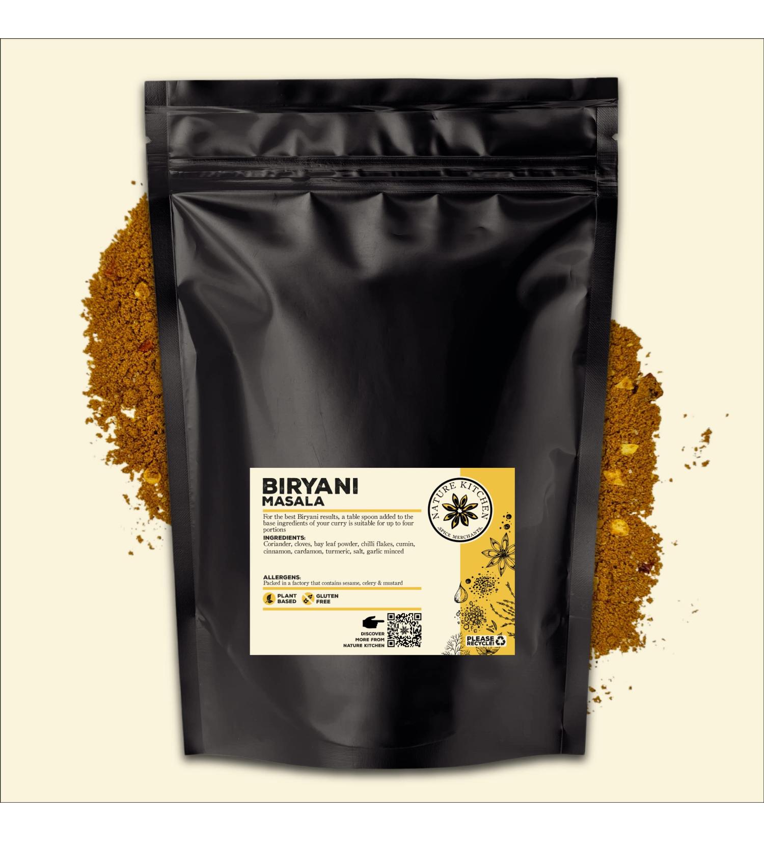 Nature Kitchen Biryana Masala Spice Blend 500g - Gluten-Free & Vegan Seasoning for Perfect Curry Dishes - Buy Online on SooperMarket.com