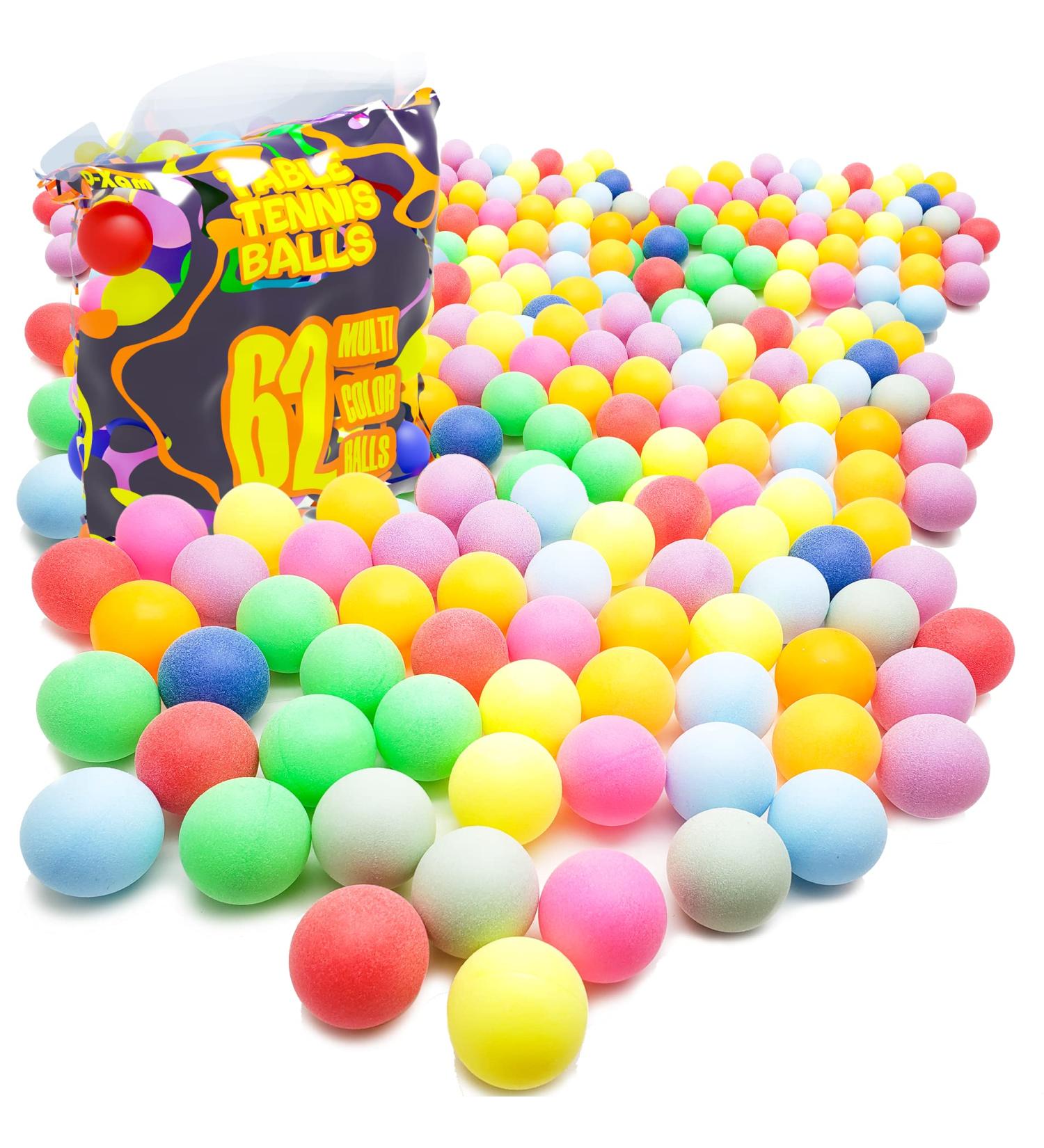 62 Pack Plastic Ping Pong Balls for Craft, Parties, and Family Games - Ideal for Beginners and Pets, Not for Pro Players - Buy Online on SooperMarket.com