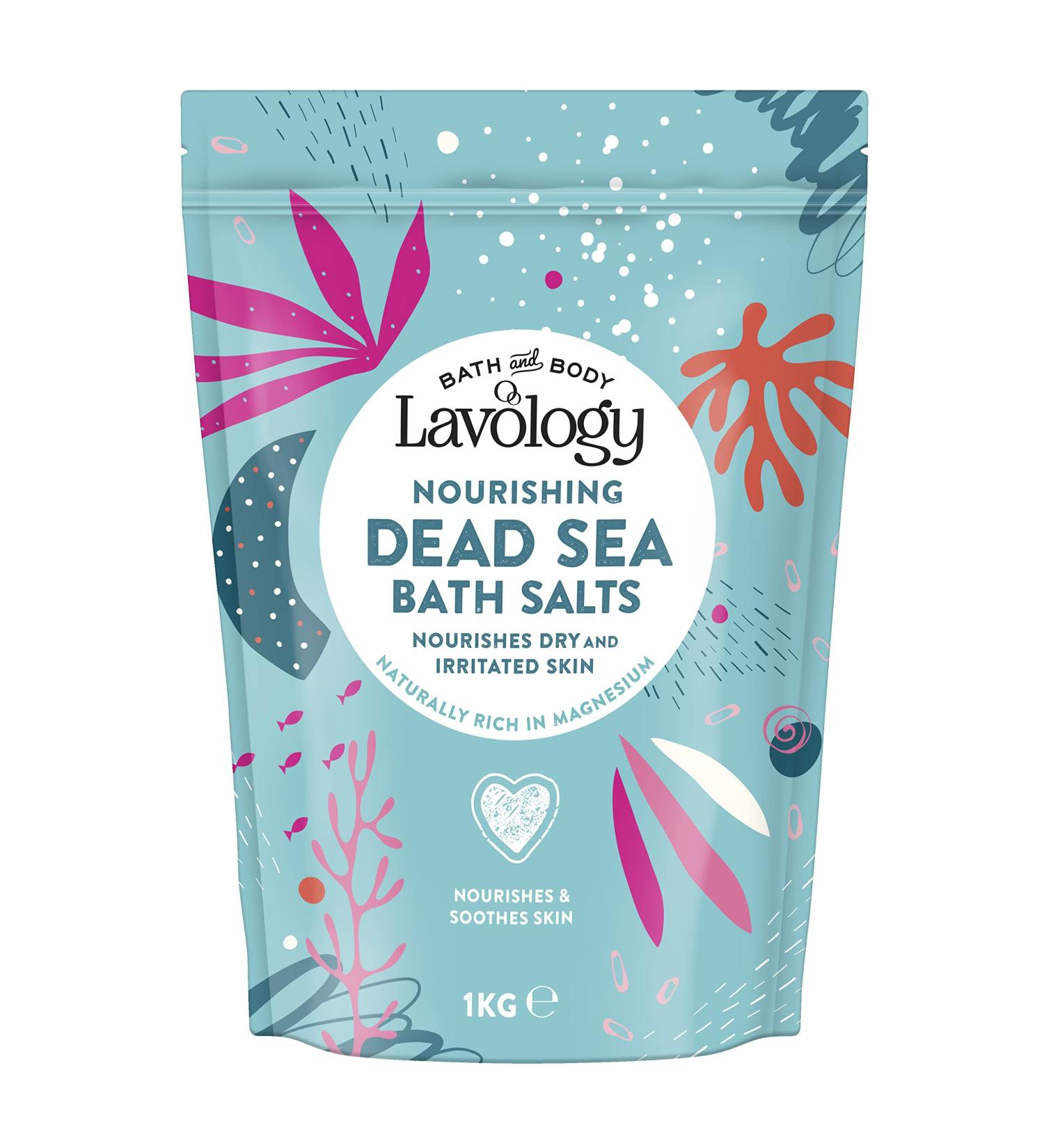 Lavology Dead Sea Bath Salts - 1kg Pack - All Natural, Nourishing Formula for Dry & Irritated Skin - Buy Online on SooperMarket.com