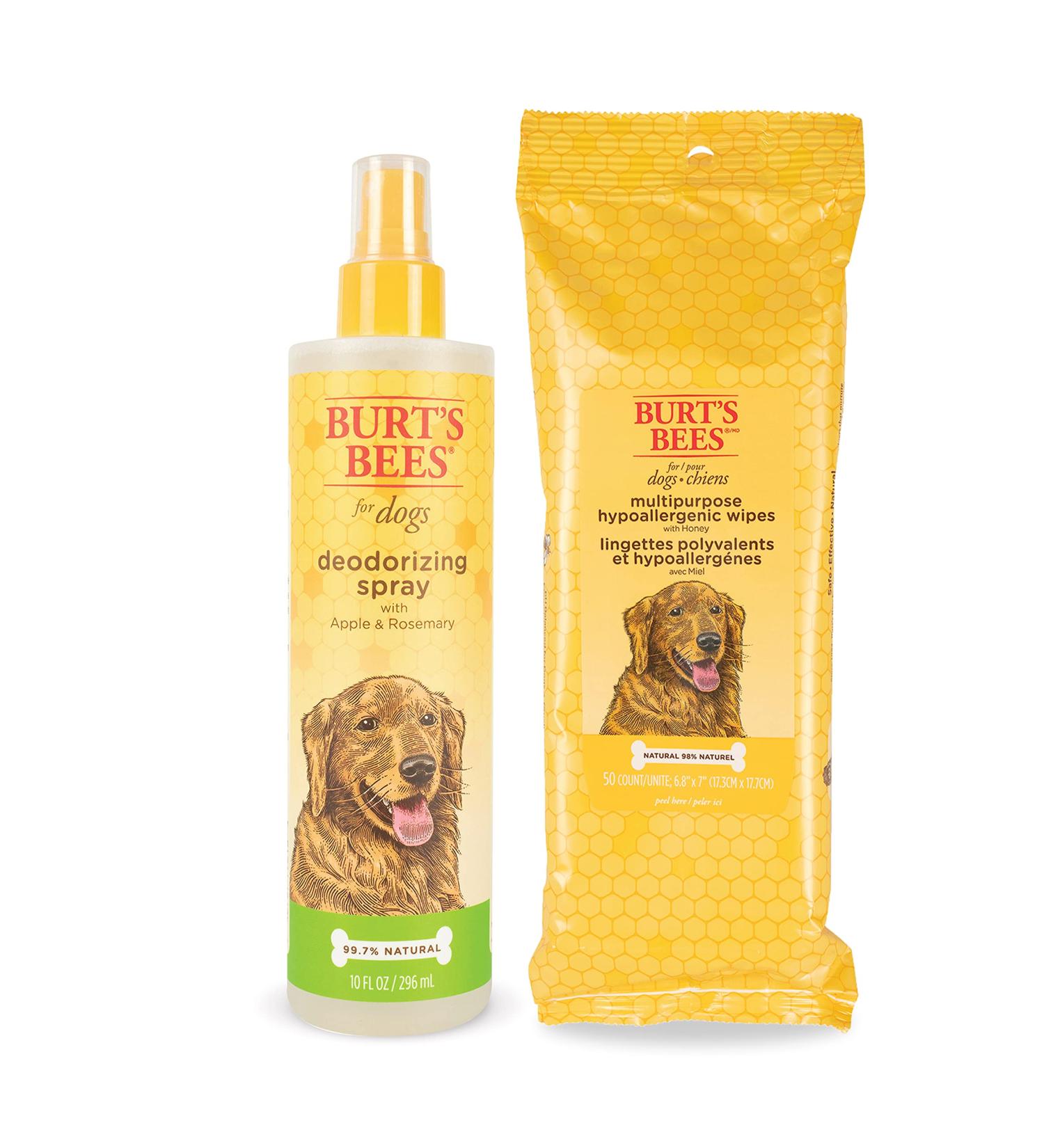 Burt's Bees For Dogs Multipurpose Grooming Wipes & Deodorizing Spray Set - Pet Cleaning Essentials - Buy Online on SooperMarket.com