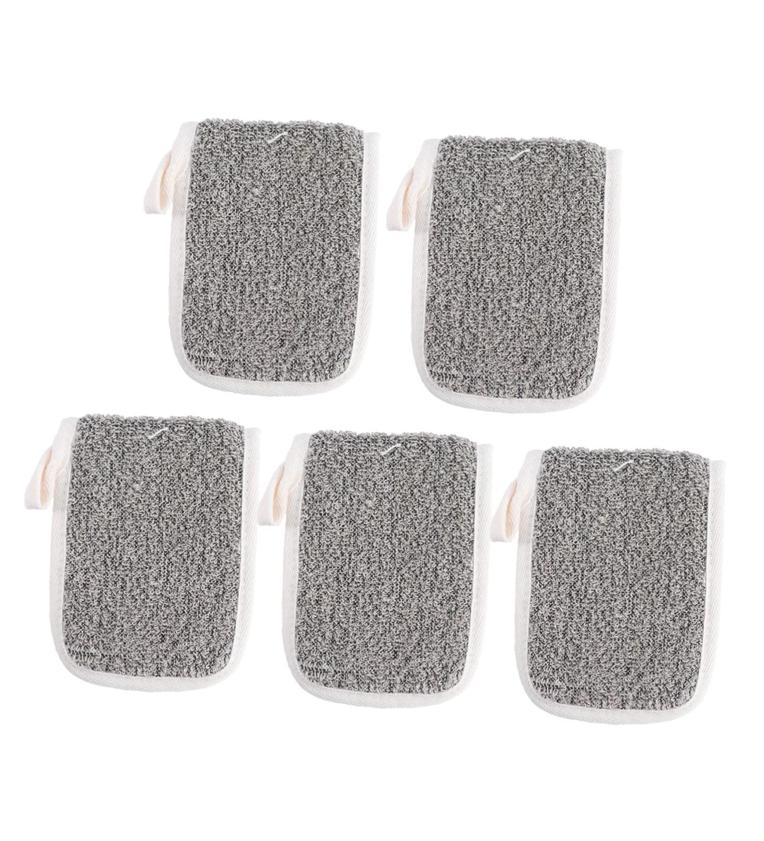 CANIGHT 5pcs Flip Soap Foam Net Exfoliator Sponge Mesh Soap Saver Bag Mesh Organizer Bags Cotton Linen Khaki - Buy Online on SooperMarket.com