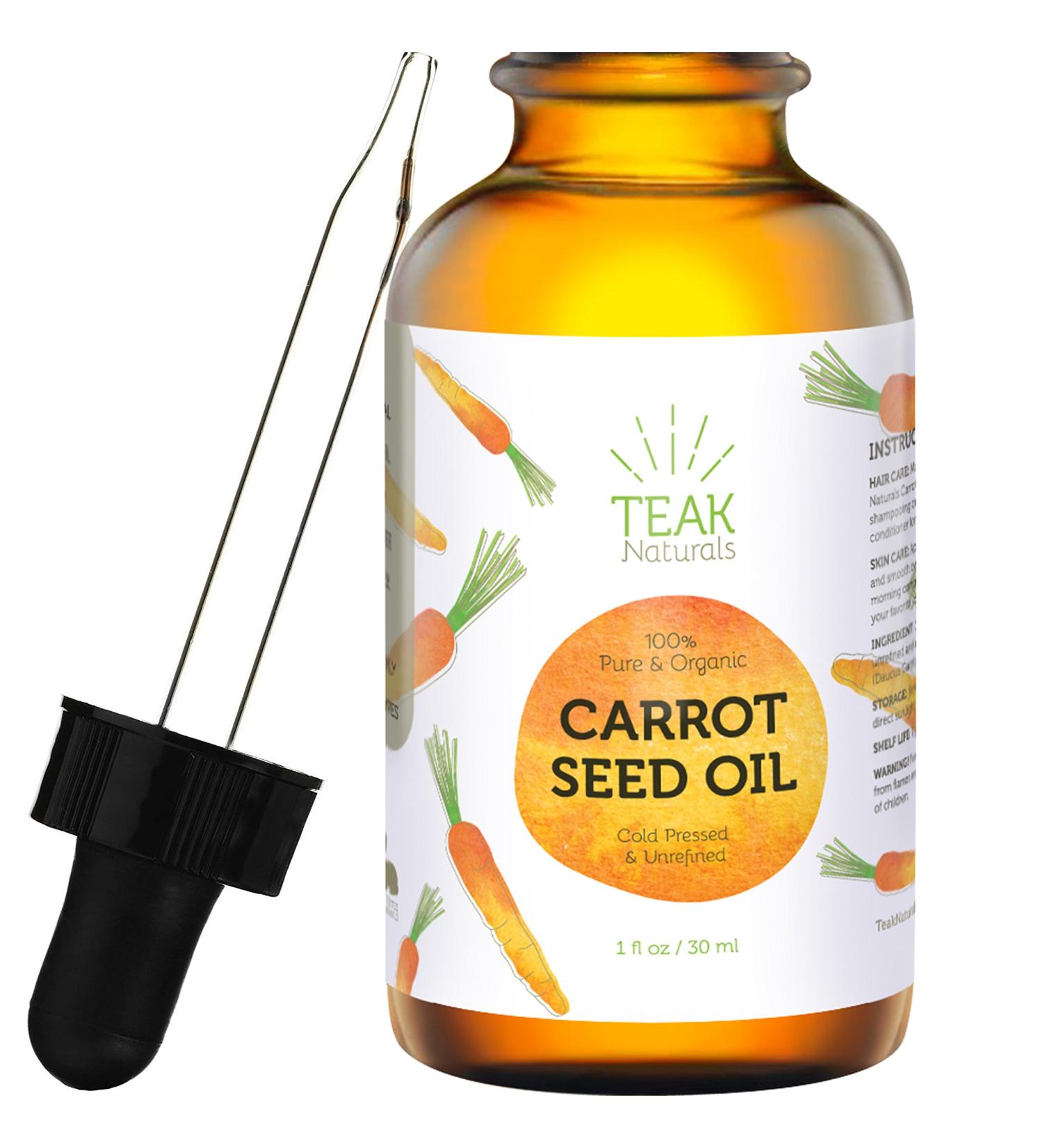 100% Organic Carrot Seed Oil | Cold Pressed & Unrefined - Skin Hair & Scalp Healing - 1 oz | International Shipping - Buy Online on SooperMarket.com