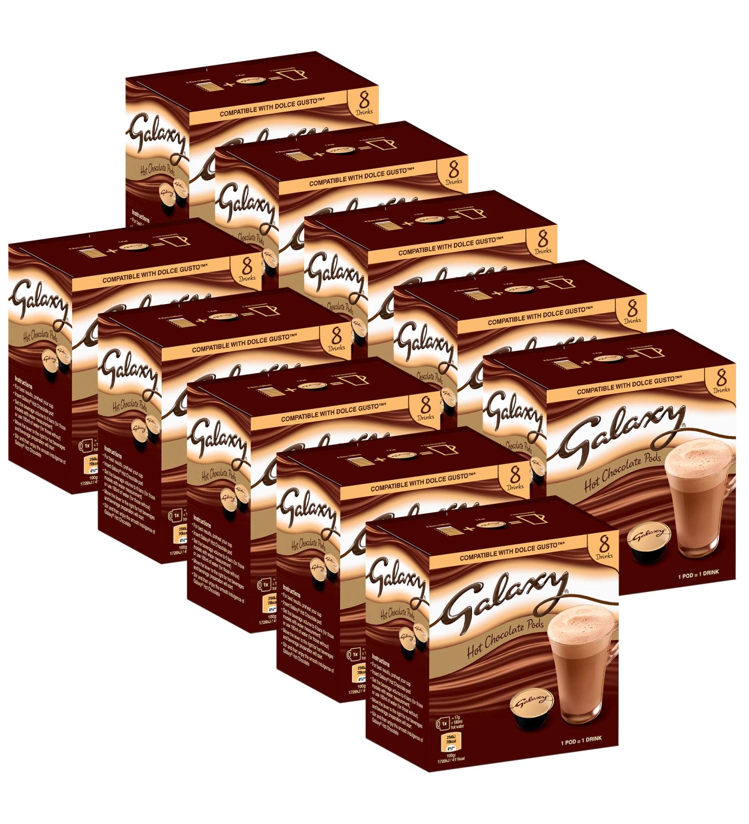 Galaxy Hot Chocolate - Dolce Gusto Compatible Pods (80 Pods / 80 Servings) - Buy Online on SooperMarket.com