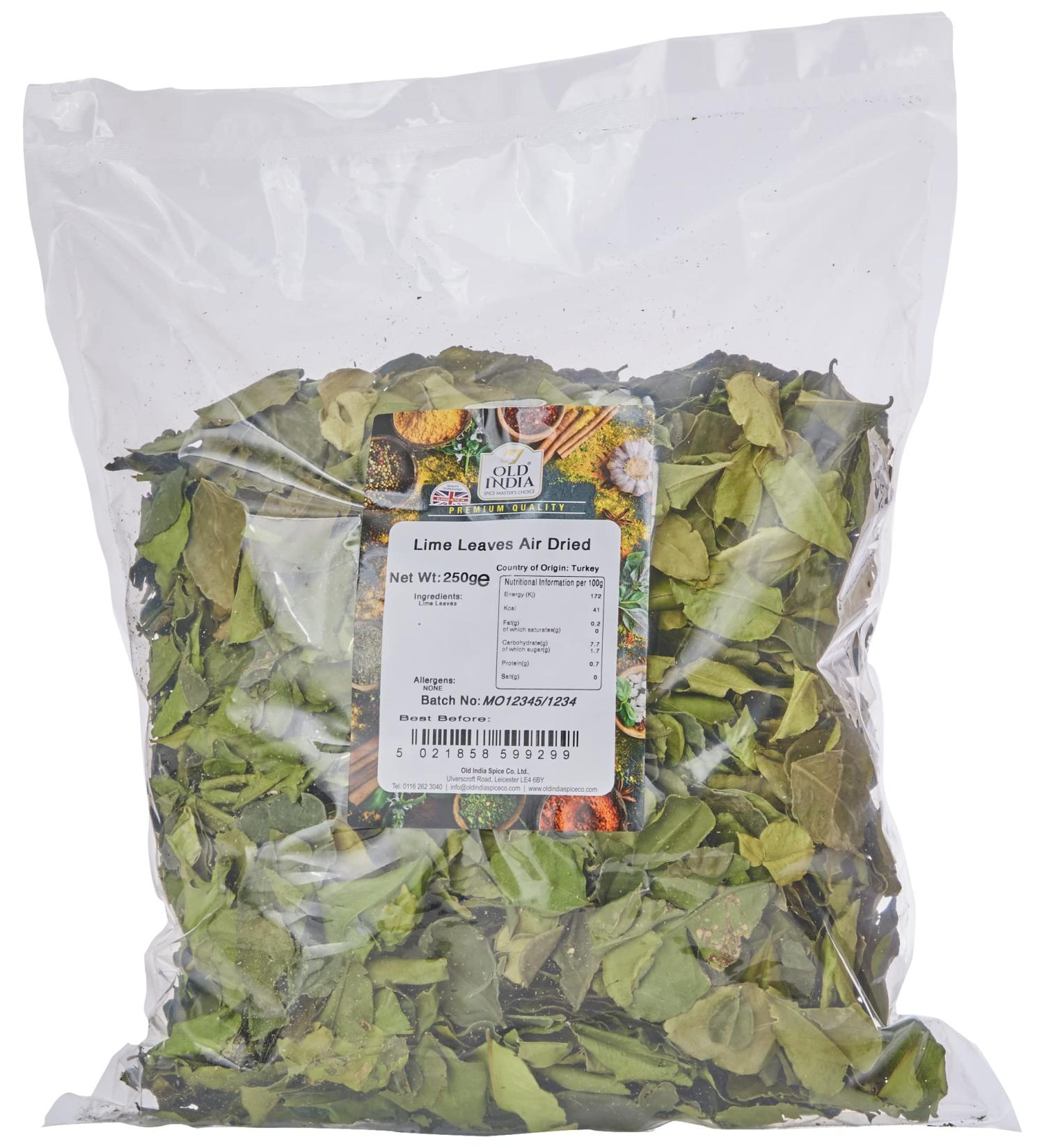 Old India Lime Leaves 250g Premium Air-Dried Leaves for Authentic Cooking - Buy Online on SooperMarket.com