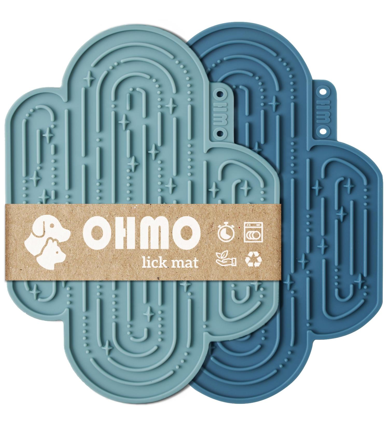 OHMO Licky Mats for Dogs and Cats 2 Pcs Cactus Silicone Lick Mats with Suction Cups for Pet Anxiety Relief Dog Slow Feeding(Dark Blue&Light Blue) M Dark Blue&Light Blue - Buy Online on SooperMarket.com