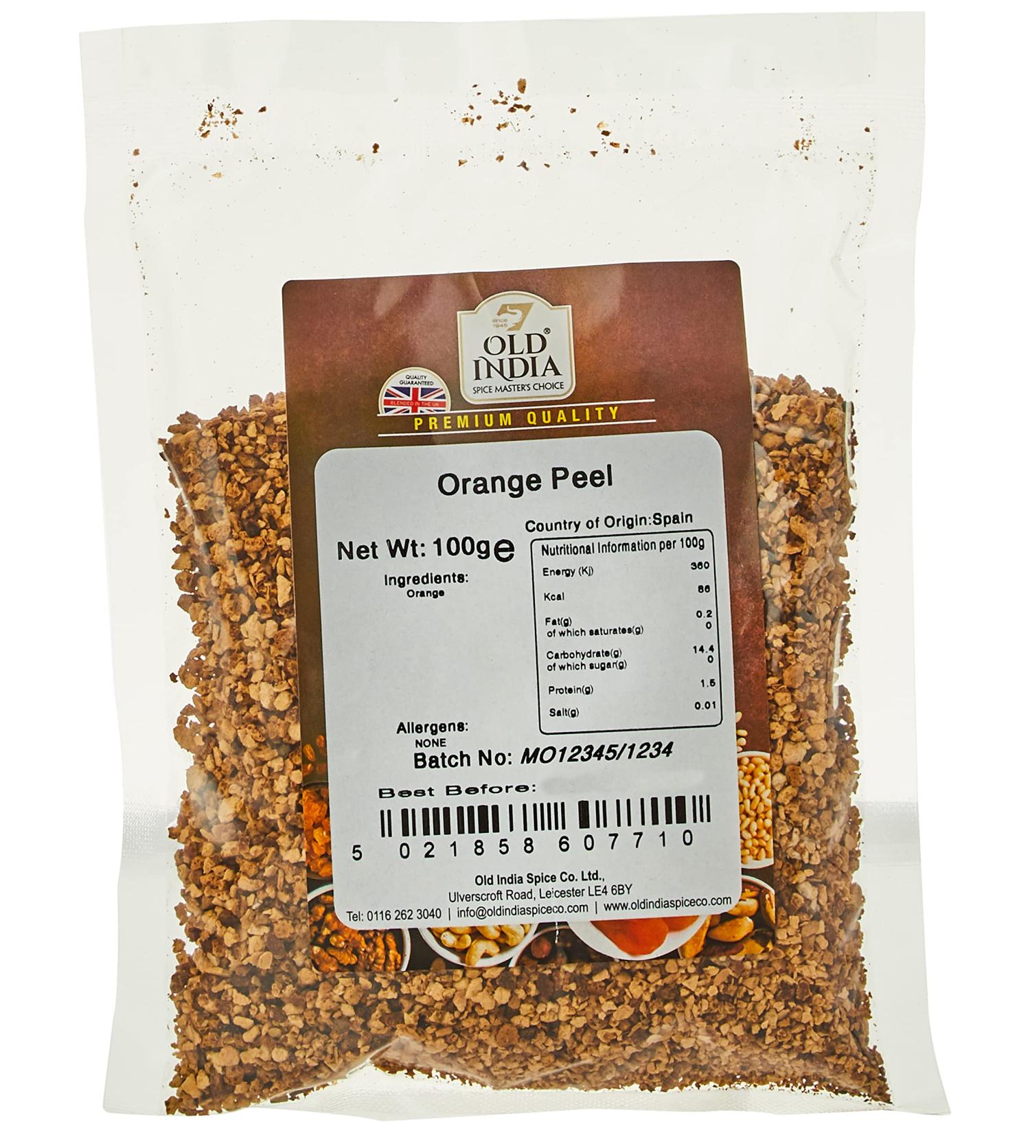 Old India Orange Peel 100g - Premium Quality Dried Orange Peel for Cooking and Baking - Buy Online on SooperMarket.com