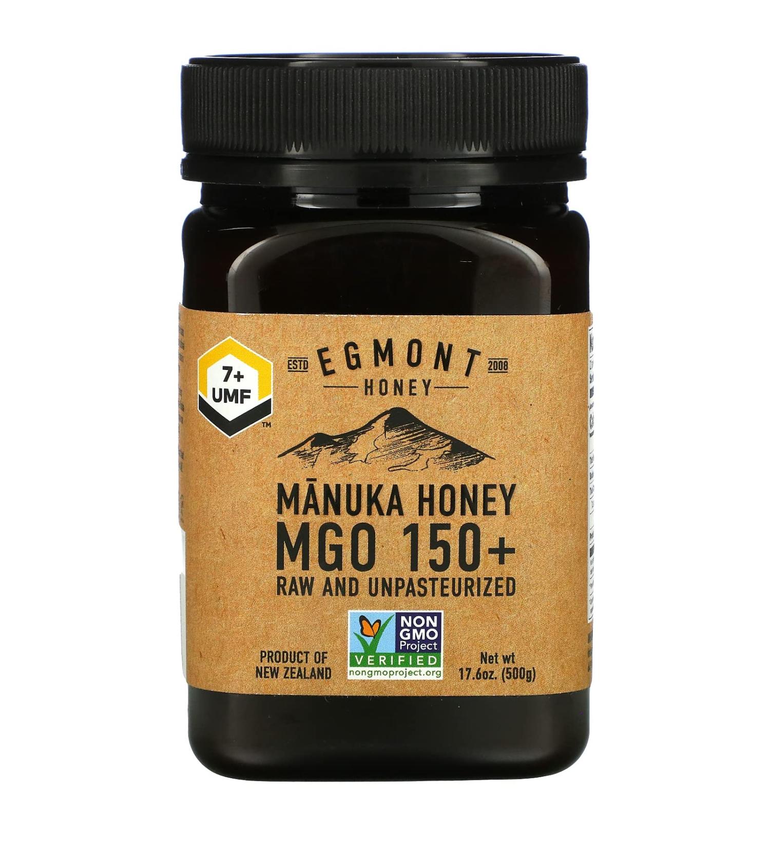 Egmont Honey Manuka Honey Raw And Unpasteurized 150+ MGO 17.6 oz (500 g)
