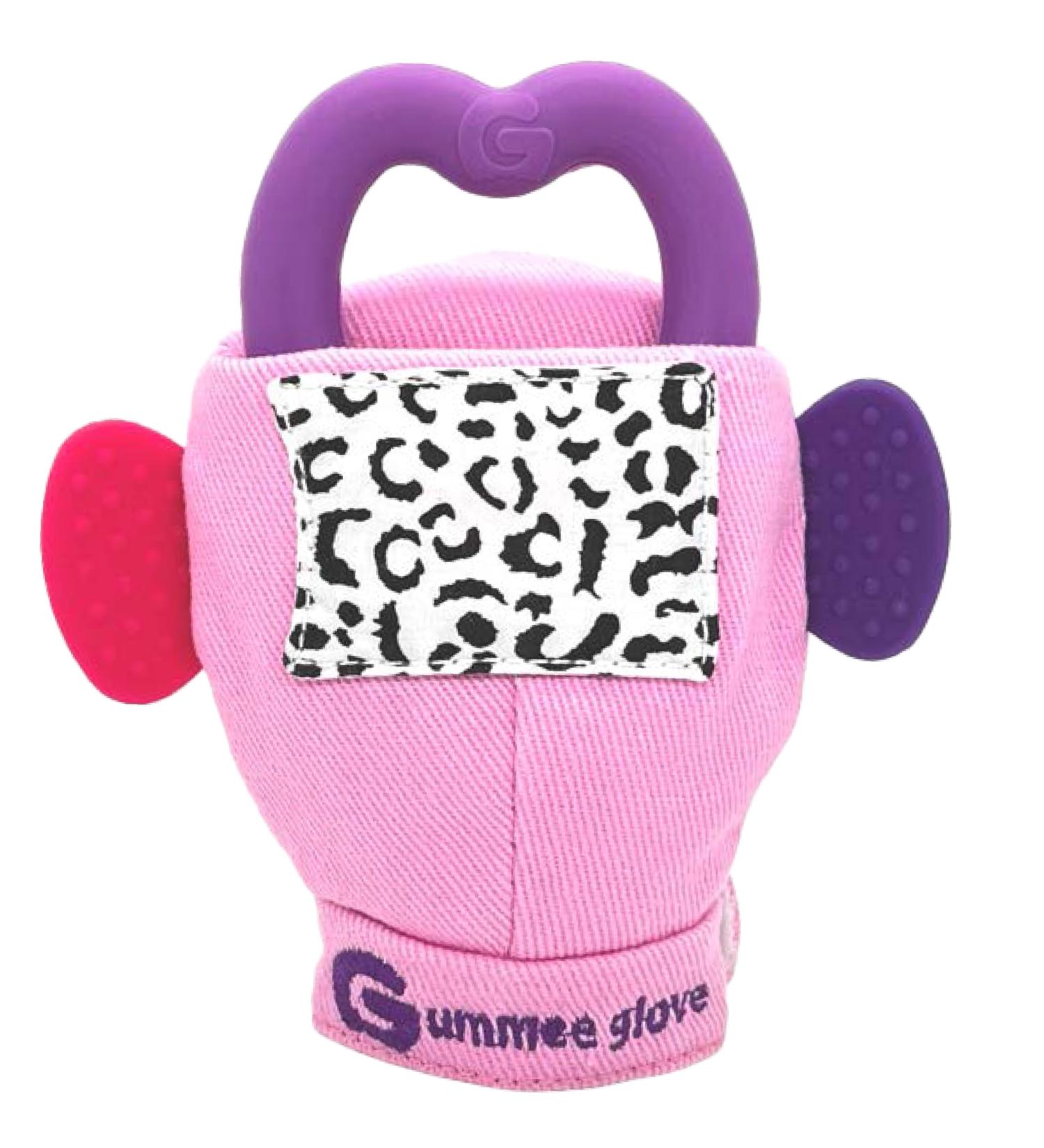 Gummee Glove Baby Teething Mitten - Detachable Teething Toy | 3-6 Months Pink - Buy Online on SooperMarket.com