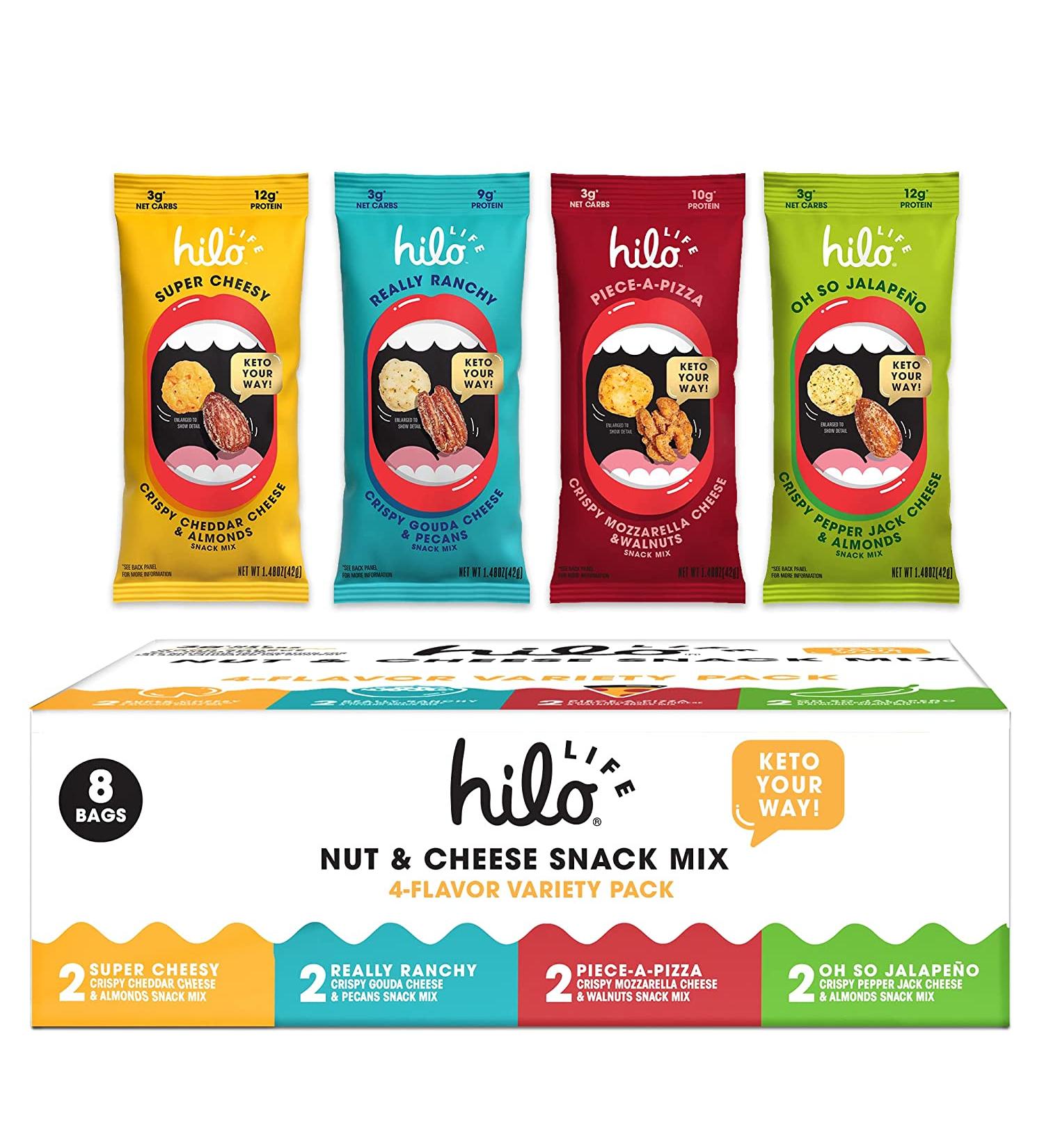 Hilo Life Keto Snacks - Low Carb 8 Count  4 Delicious Flavors - 11.8 oz - Buy Online on SooperMarket.com
