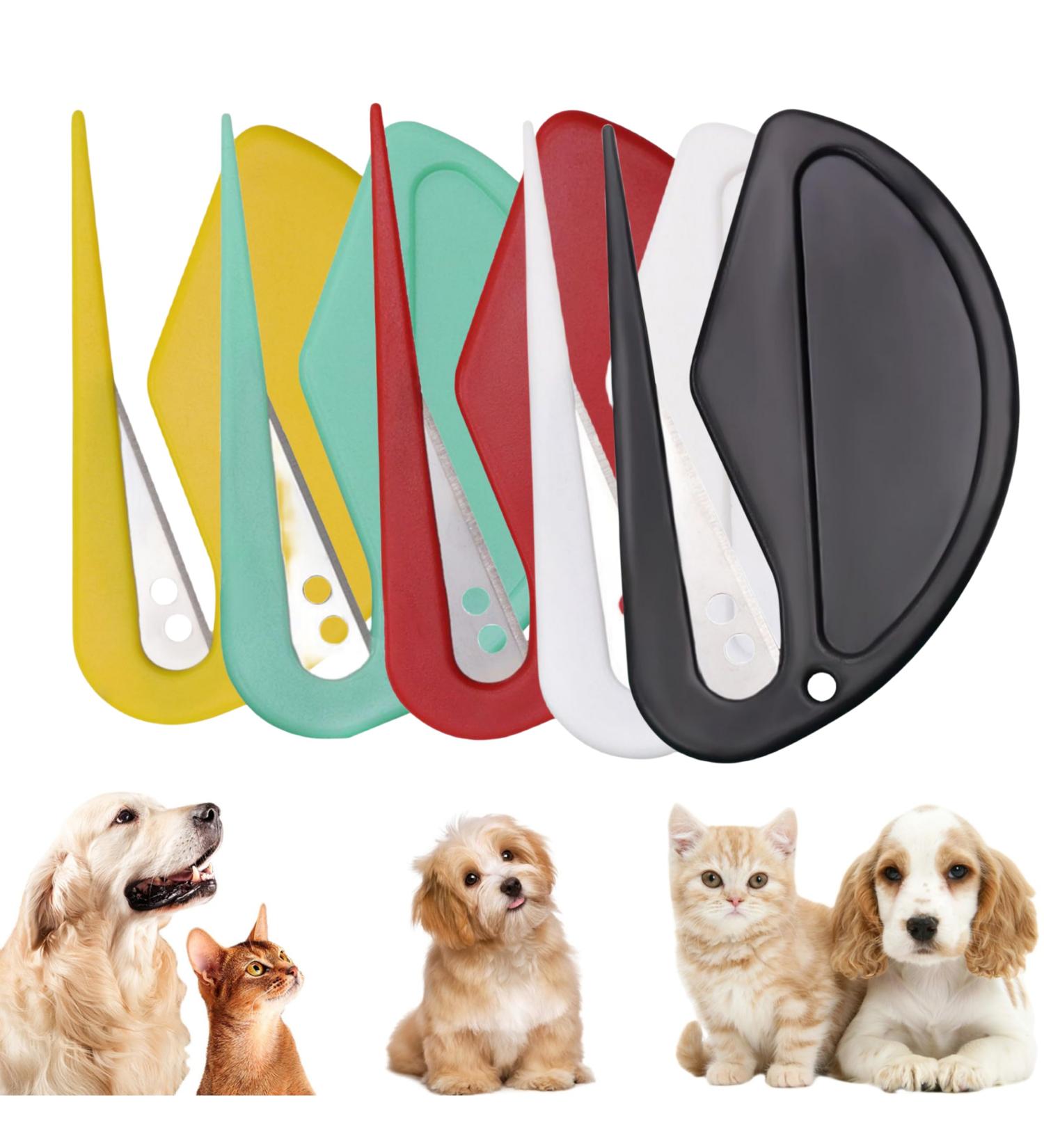 Best PET Knotting Comb Set - De-Filtering Tool with Steel Blade for Dogs & Cats - 5 PCs for Gentle Undercoat Removal - Buy Online on SooperMarket.com