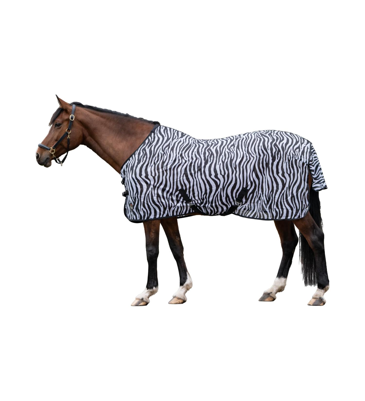 Buy HKM Zebra Fly Rug with Cross Strap - White/Black - International Shipping Available - Buy Online on SooperMarket.com