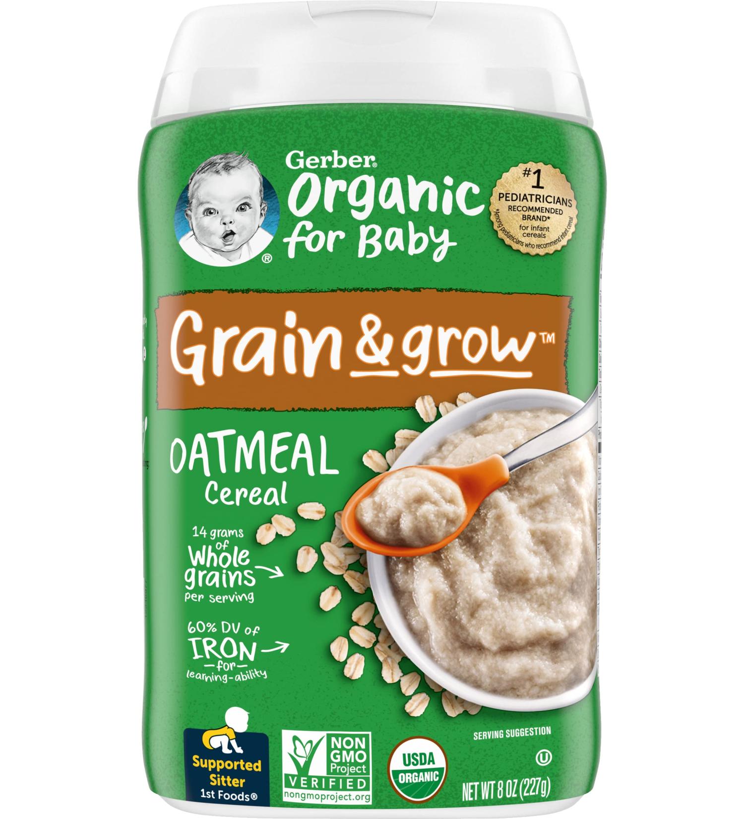 Gerber Baby Cereal 1st Foods Single-Grain Oatmeal 8oz - Pack of 1 - Buy Online on SooperMarket.com