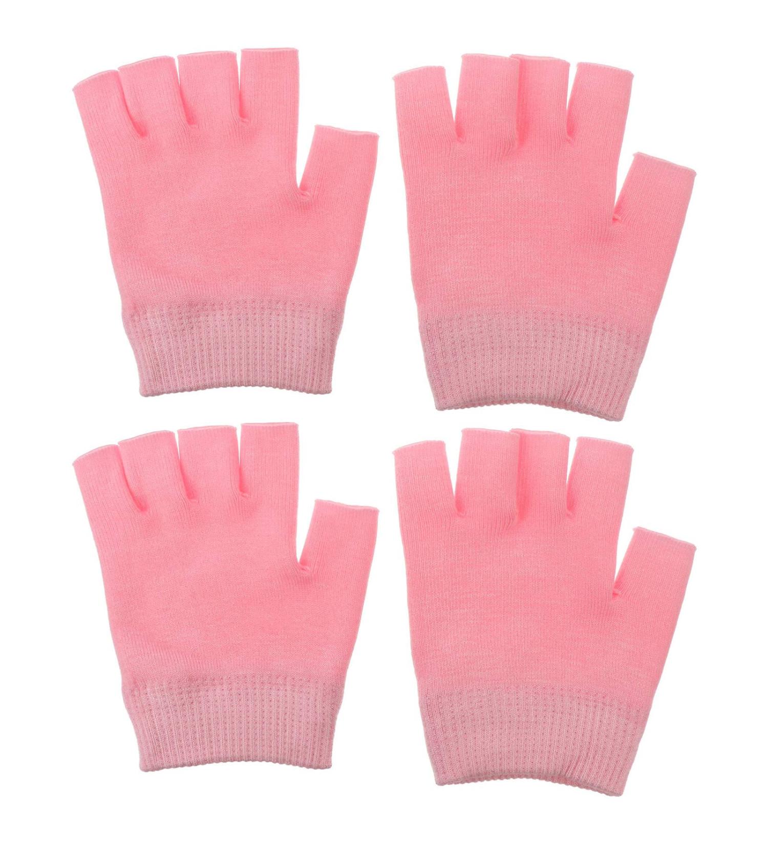 Beaupretty Gel Gloves Moisturizing Half Finger Spa Gloves for Dry Hands | Pink Hand-Cracked Lotion Gloves - Buy Online on SooperMarket.com