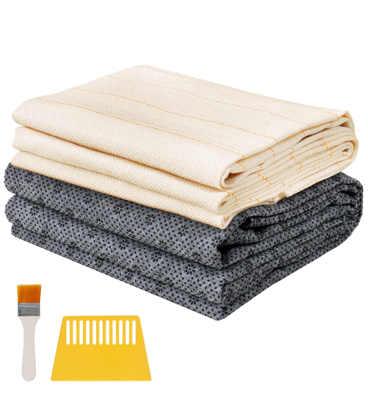 Monk Cloth Rug Tufting Kit with Non-Slip Backing for Tufting Gun - 70x40inch - Buy Online on SooperMarket.com