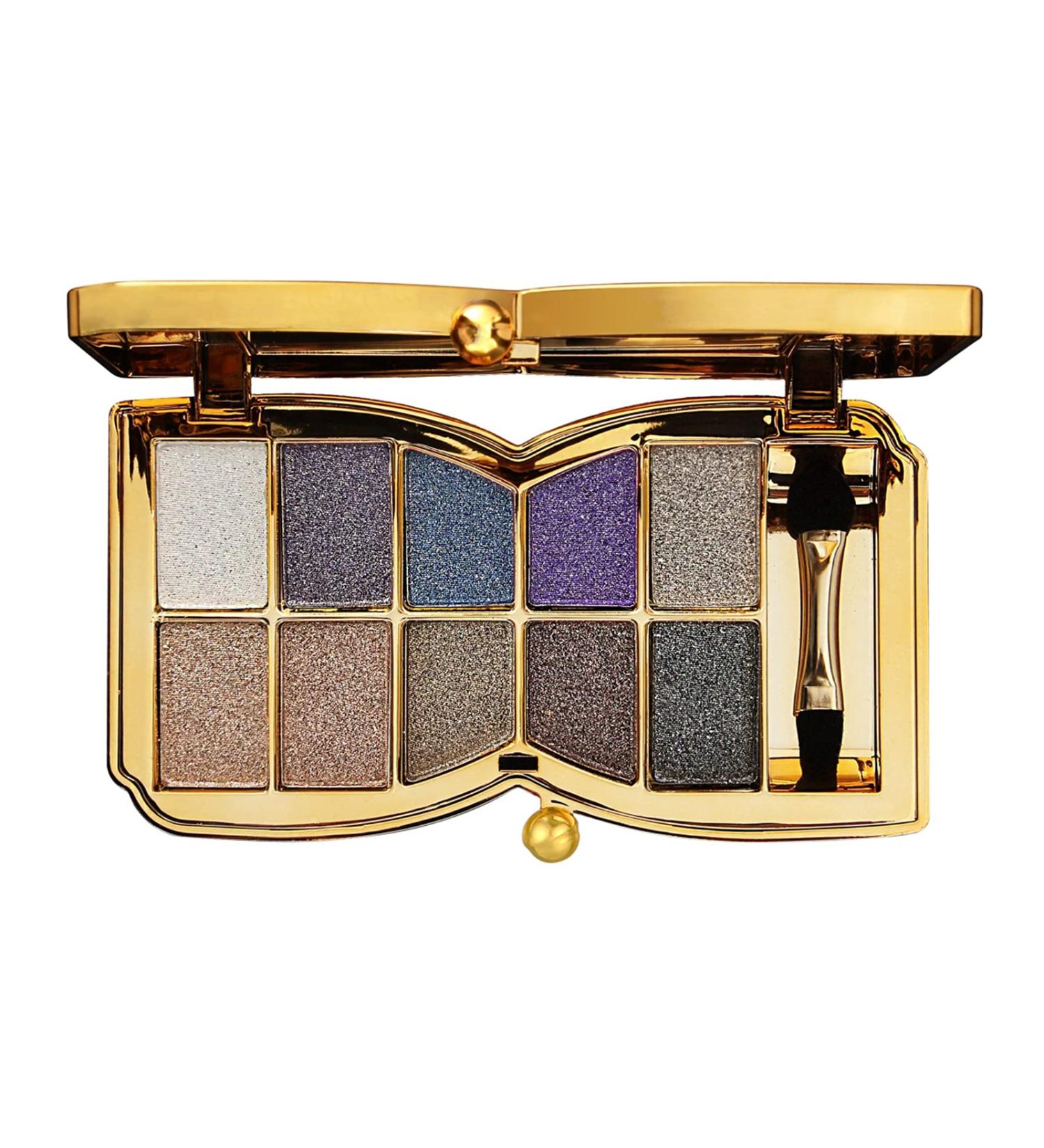 UIFCB Glitter Eyeshadow Palette - 10 Sparkling Colors | Highly Pigmented Long Lasting Makeup Set - Gold (Type 3) - Buy Online on SooperMarket.com