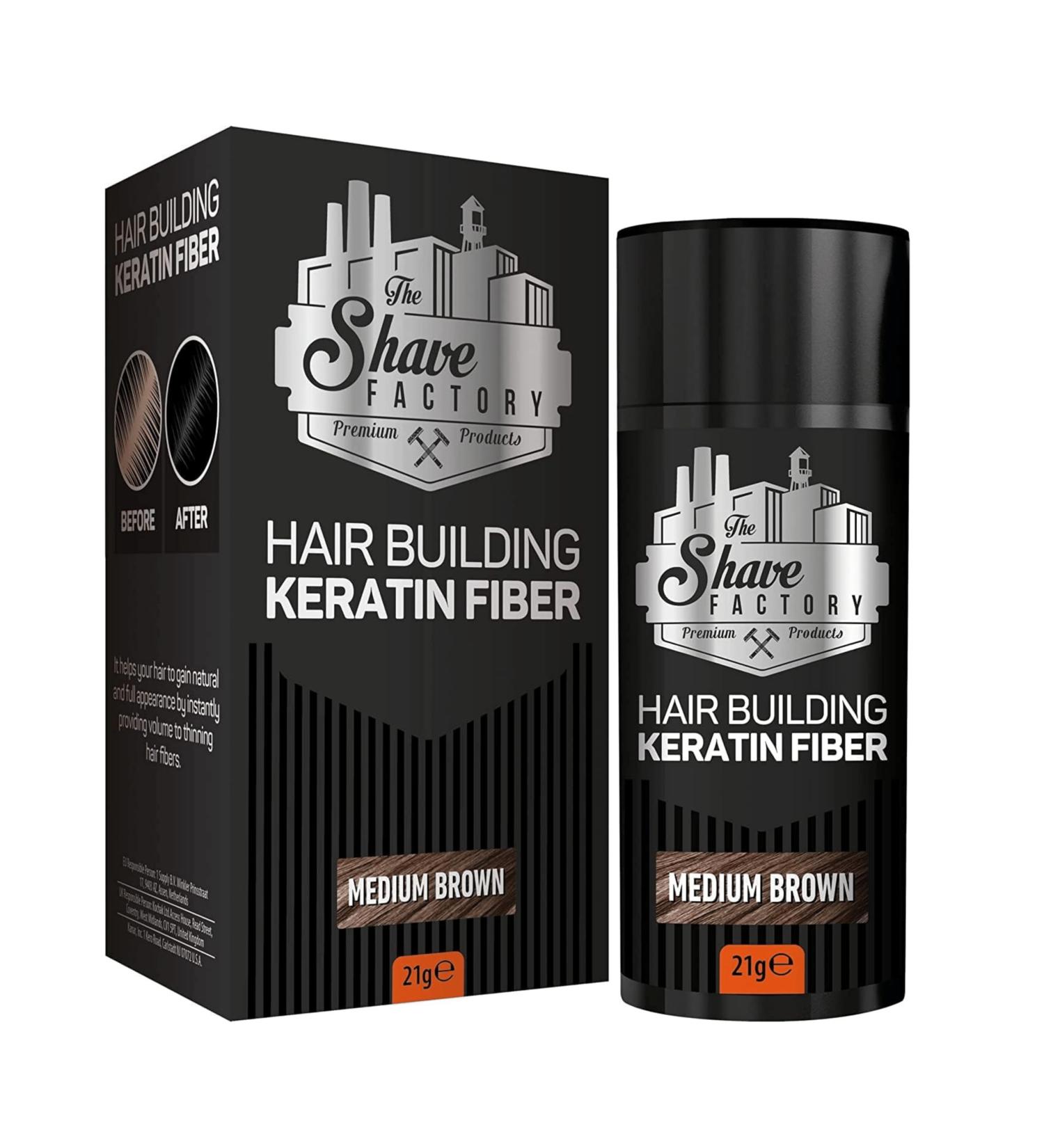 Buy The Shave Factory Hair Building Keratin Powder (21g Medium Brown) - International Shipping Available - Buy Online on SooperMarket.com