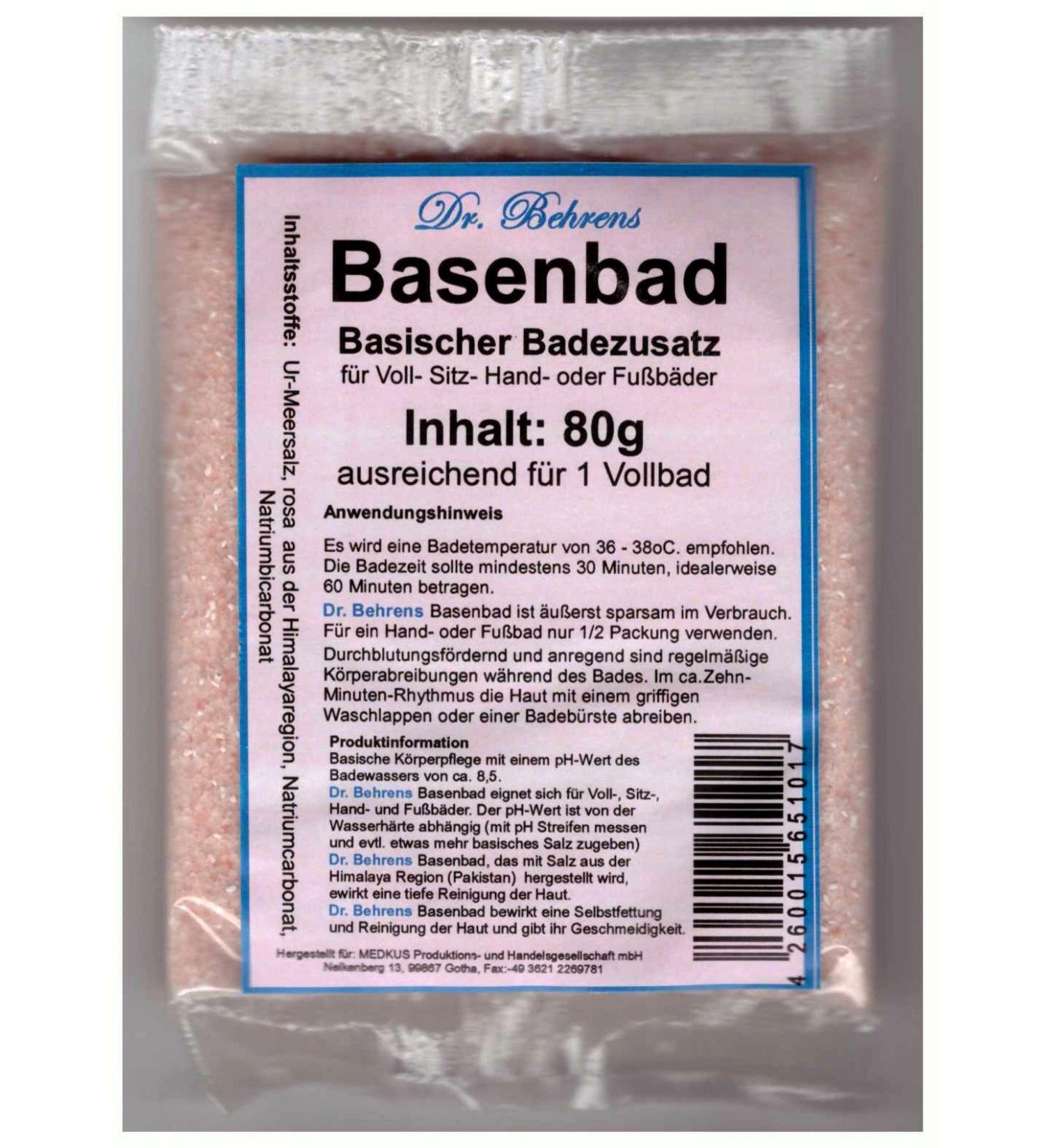 "Dr. Behrens" - alkaline bath with Himalayan salt from the Salt Range Pakistan 10 bags of 80g each for 1 full bath