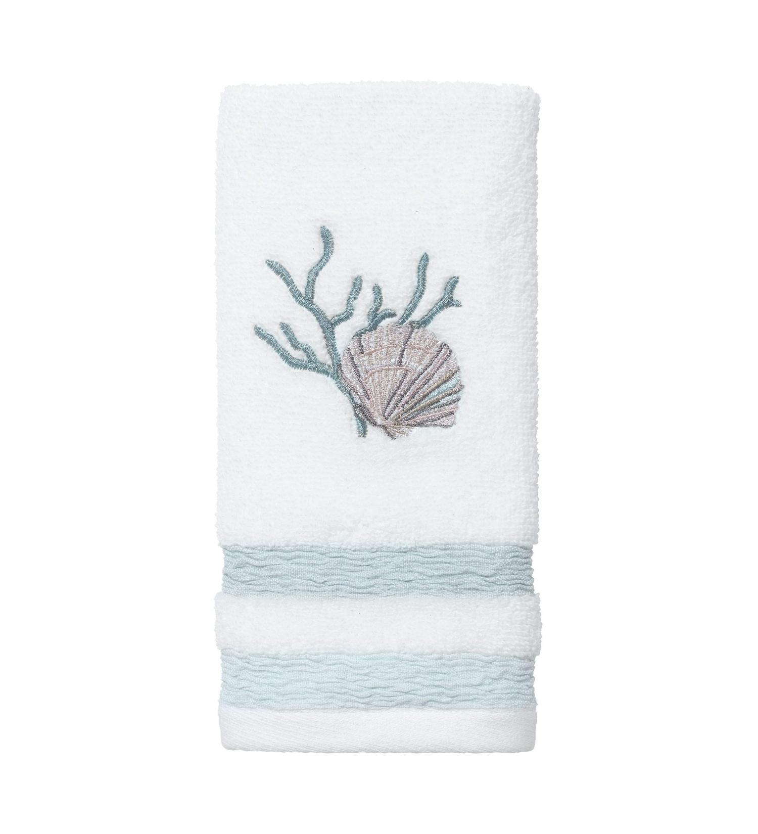 Avanti Linens Coastal Terrazo White Cotton Fingertip Towel - Soft & Absorbent - Buy Online on SooperMarket.com