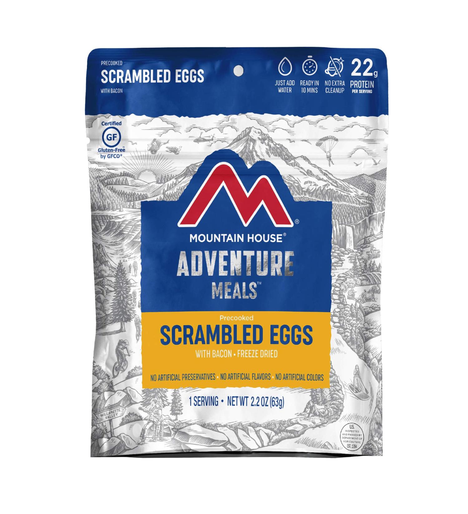 Delicious Scrambled Eggs with Crispy Bacon in a Convenient Pouch - Buy Online on SooperMarket.com
