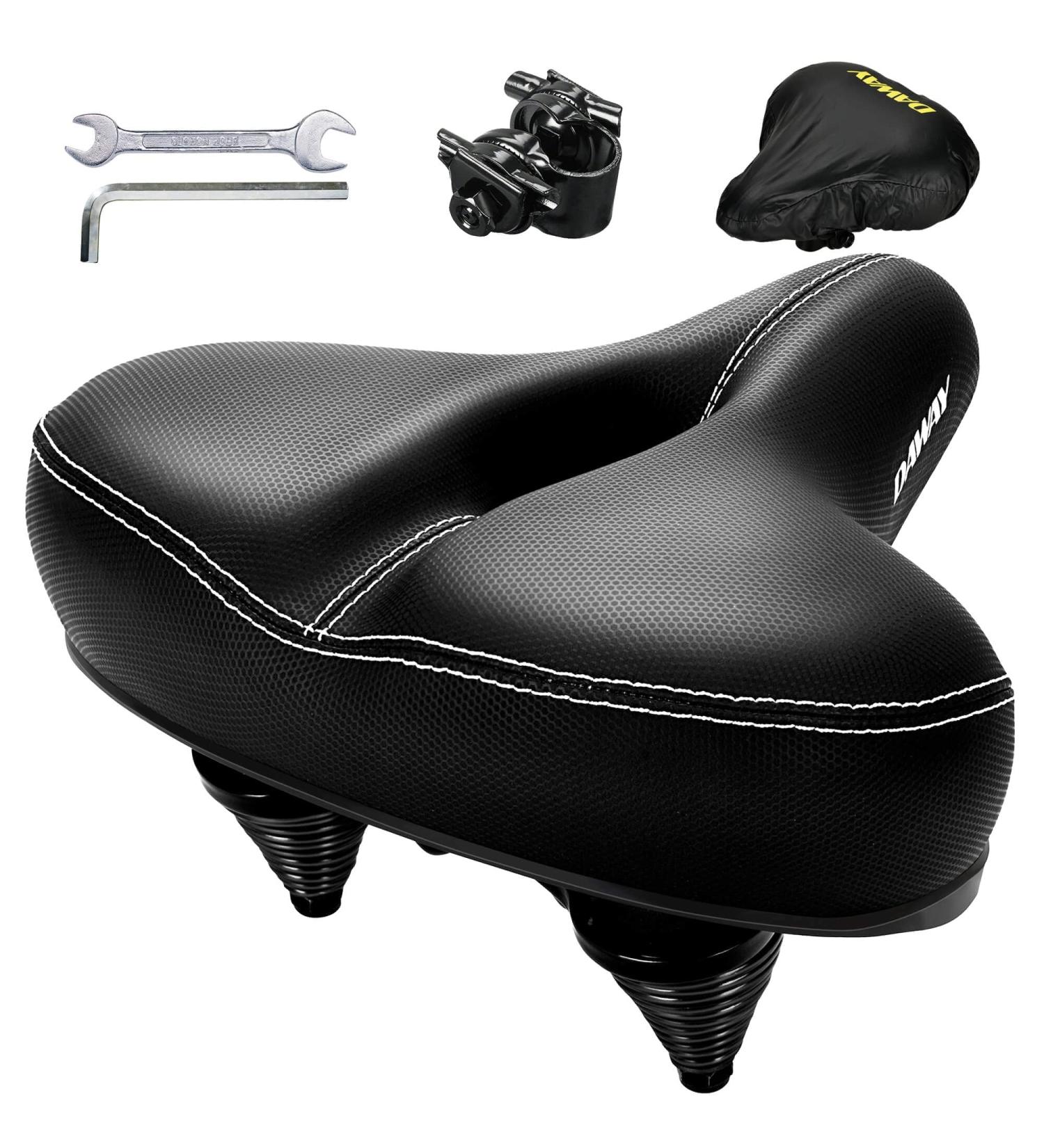 DAWAY C30 Oversized Bike Seat for Peloton & Mountain Bikes - Wide Saddle Replacement with Memory Foam Cushion for Men and Women - Comfortable Outdoor Cycling Accessory - Buy Online on SooperMarket.com