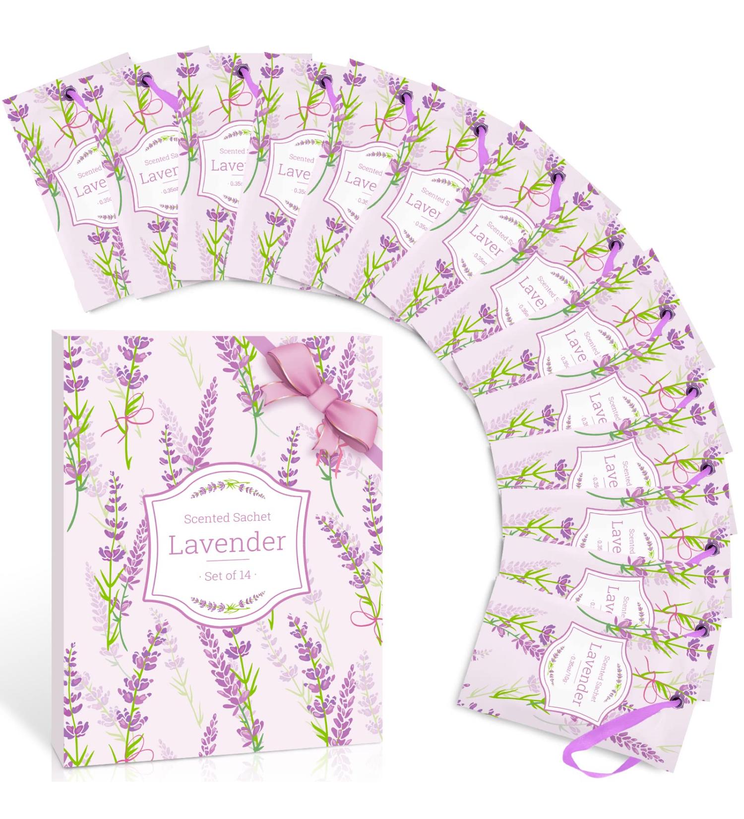 SCENT-HI Premium Lavender Fragrance Bags - 14 Bags for Clothing Drawers Cupboards Rooms Wardrobe & Cars | International Shipping Available - Buy Online on SooperMarket.com