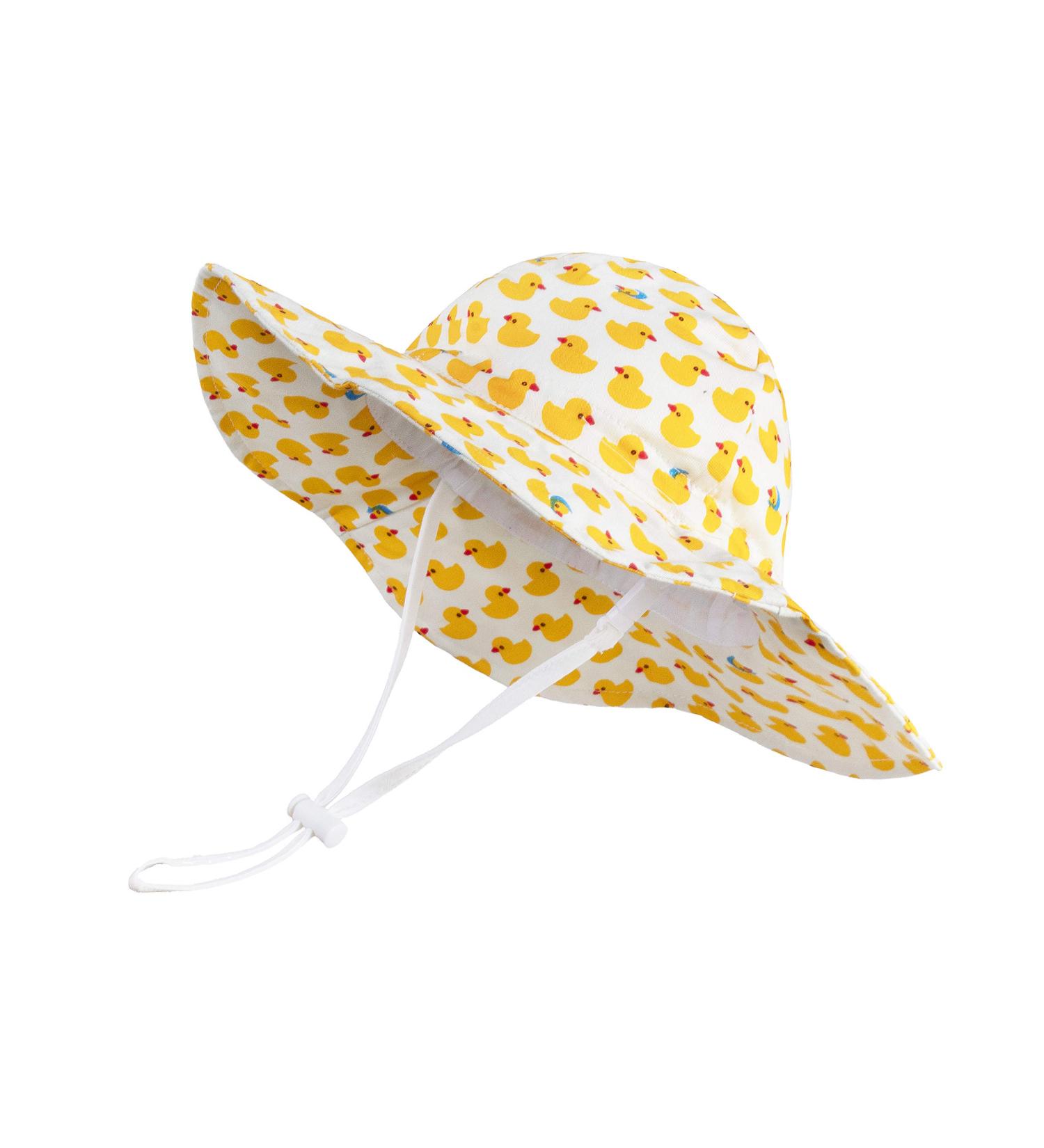 LANGZHEN Baby Girls Beach Sun Hat with Chin Strap - Duckling Yellow, 2-4 Years - Buy Online on SooperMarket.com