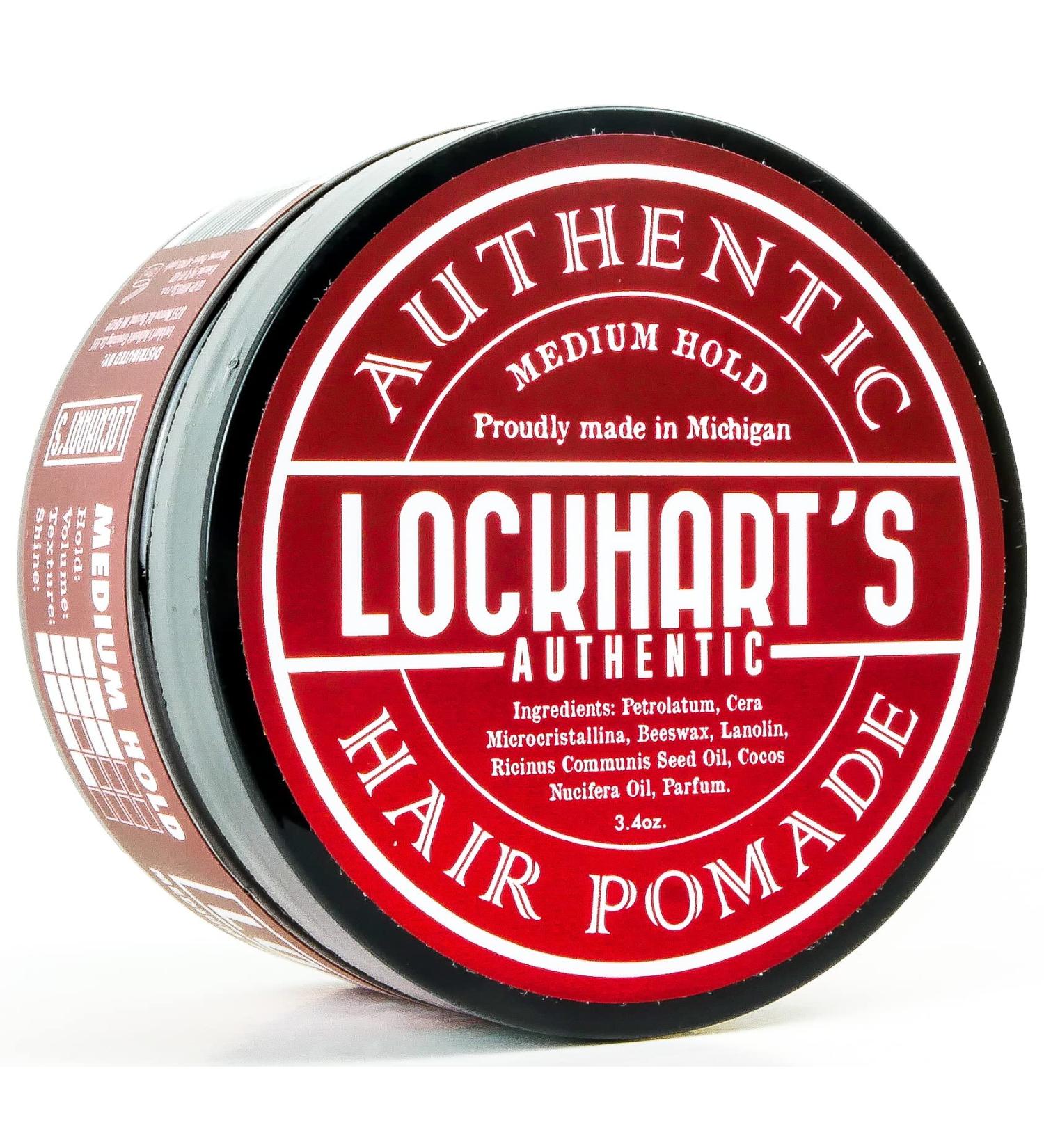 Lockhart's Medium Hold Hair Pomade 4oz - Sandalwood Vetiver Scent | Medium Shine - Buy Online on SooperMarket.com