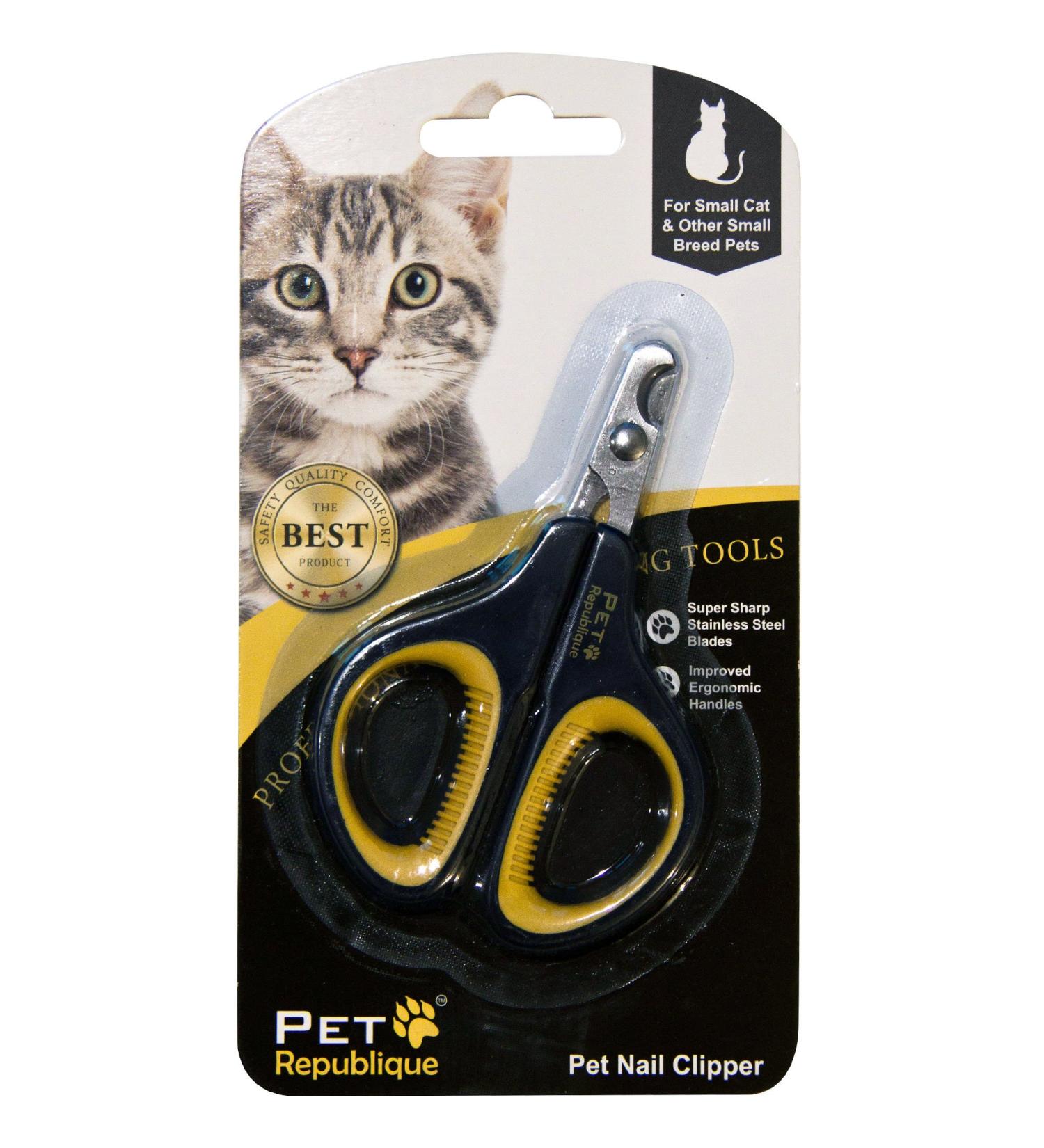 Pet Republique Cat Nail Clippers - Professional Stainless-Steel Trimmer for Cats, Kittens, Small Animals - Buy Online on SooperMarket.com