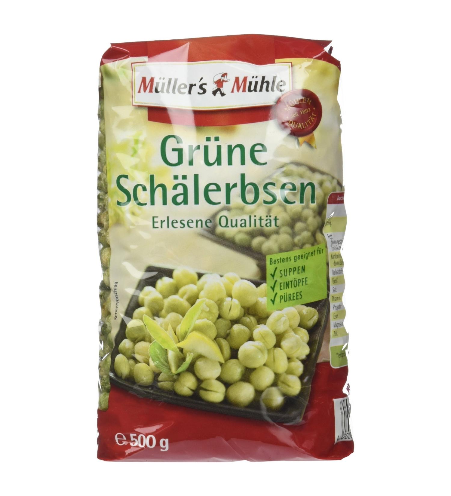 M ller's Mill Greens Sch lerbsen 500g - Premium Quality Dried Green Peas for International Shipping - Buy Online on SooperMarket.com