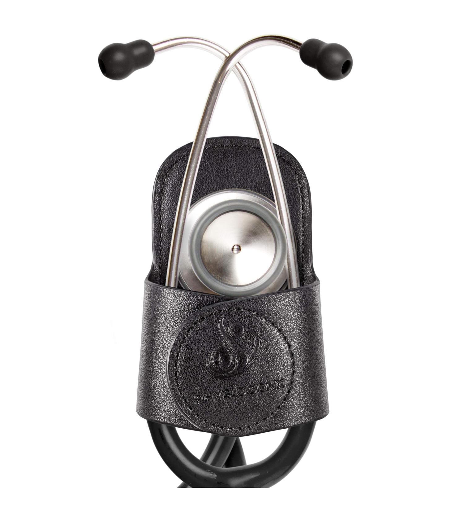Stethoscope Holder Hip Clip with Secure Magnetic Closure - Fits All Brands, Includes Replacement Ear Tips (Black) - Buy Online on SooperMarket.com