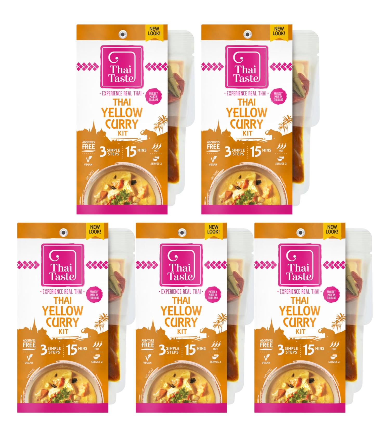 5x Thai Taste Thai Yellow Curry Meal Kit 233g - Buy Online on SooperMarket.com