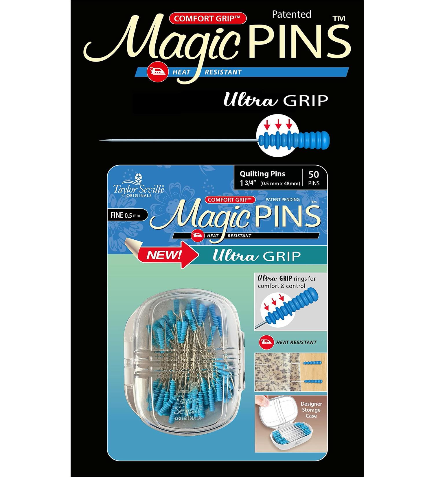 Taylor Seville Magic Pin Ultra Grip Quilting Fine 50pc - Premium Quality Pins - Buy Online on SooperMarket.com