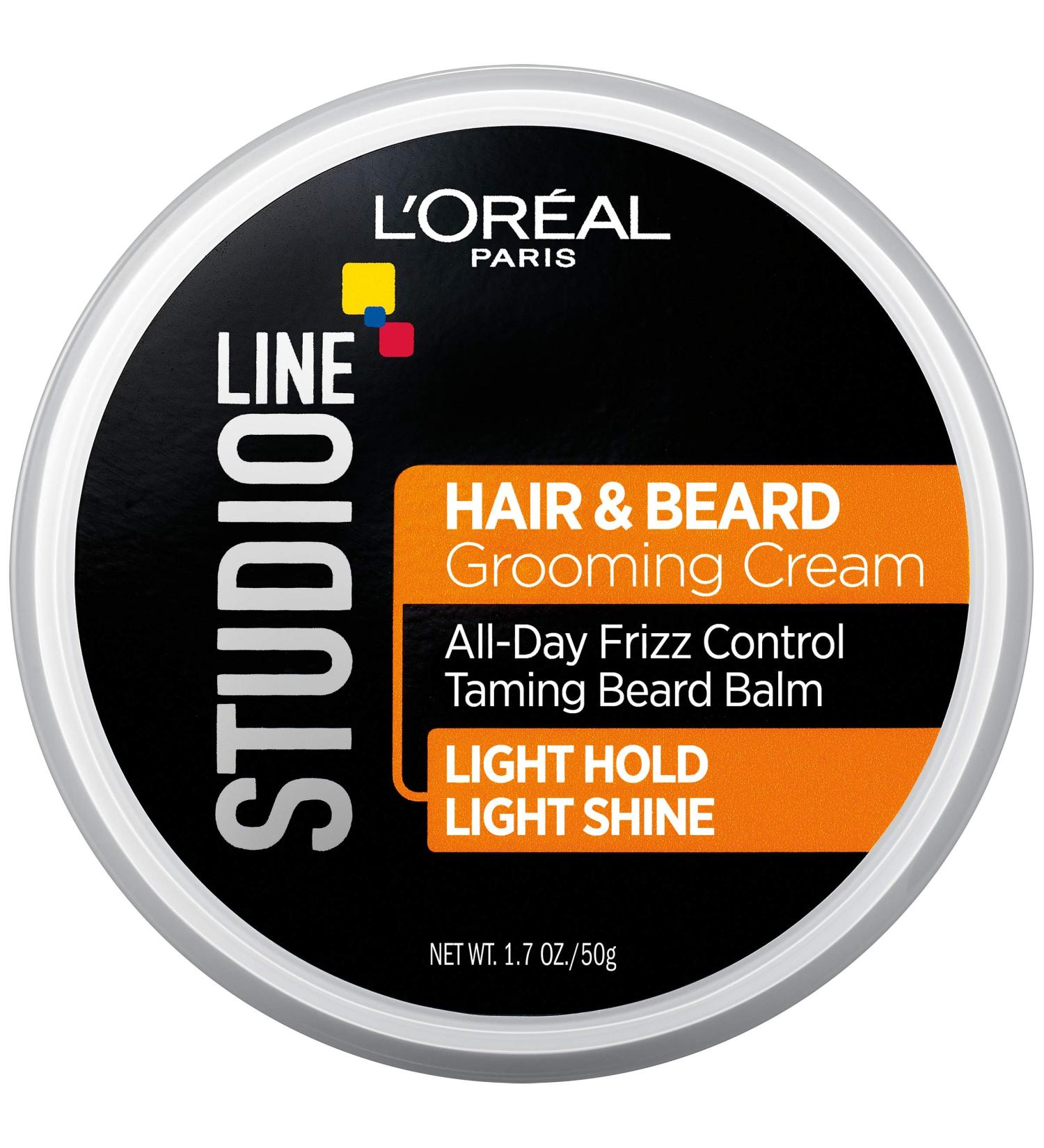 L'Oreal Paris Studio Line Beard and Hair Cream 1.7 oz - Hair Care Essential - Buy Online on SooperMarket.com