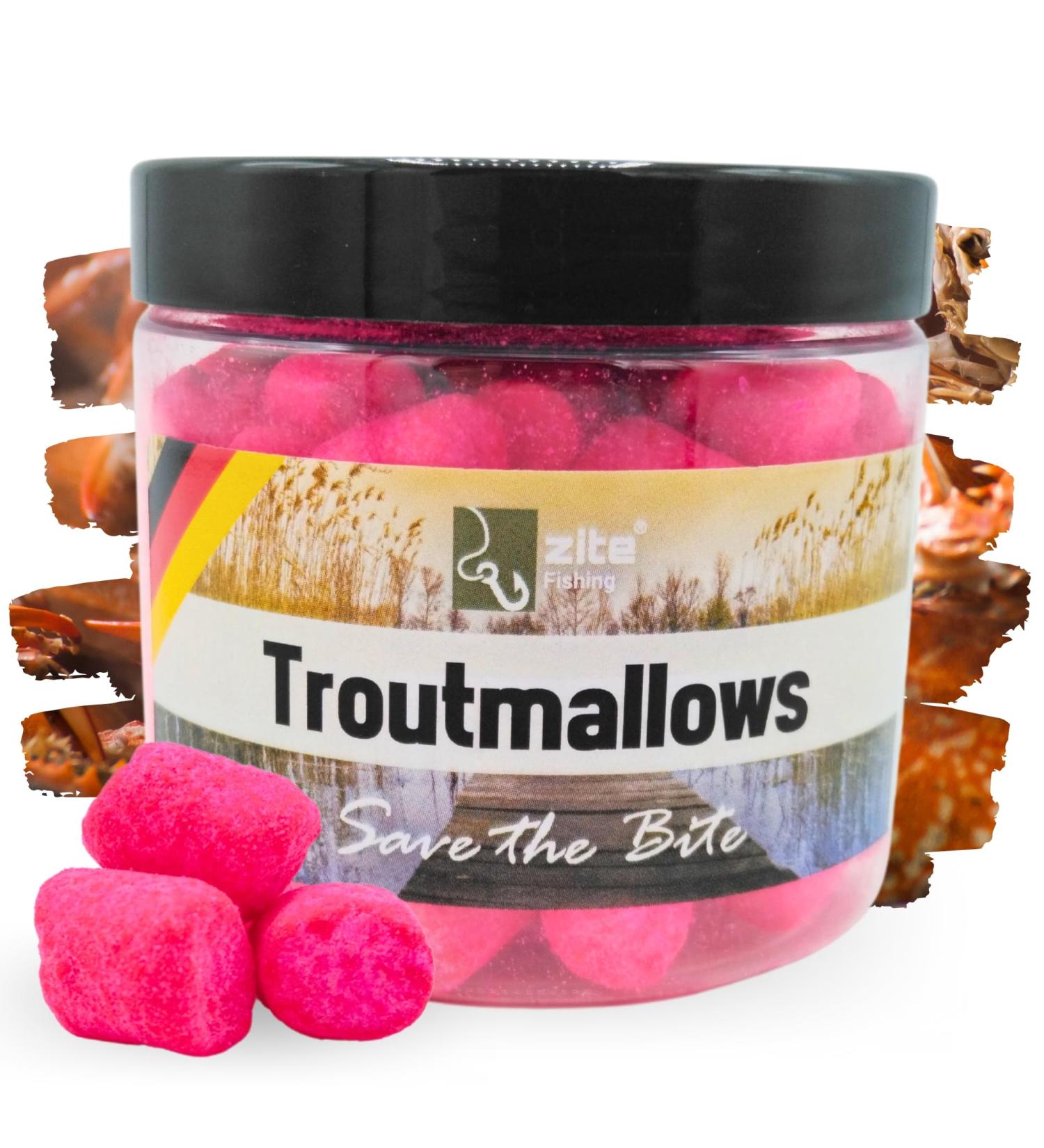 Zite Fishing Troutmallows - Premium Marshmallow Trout Bait - Intense Flavors & Vibrant Colors - 40g Can - Ideal for Combos with Natural Baits - Buy Online on SooperMarket.com