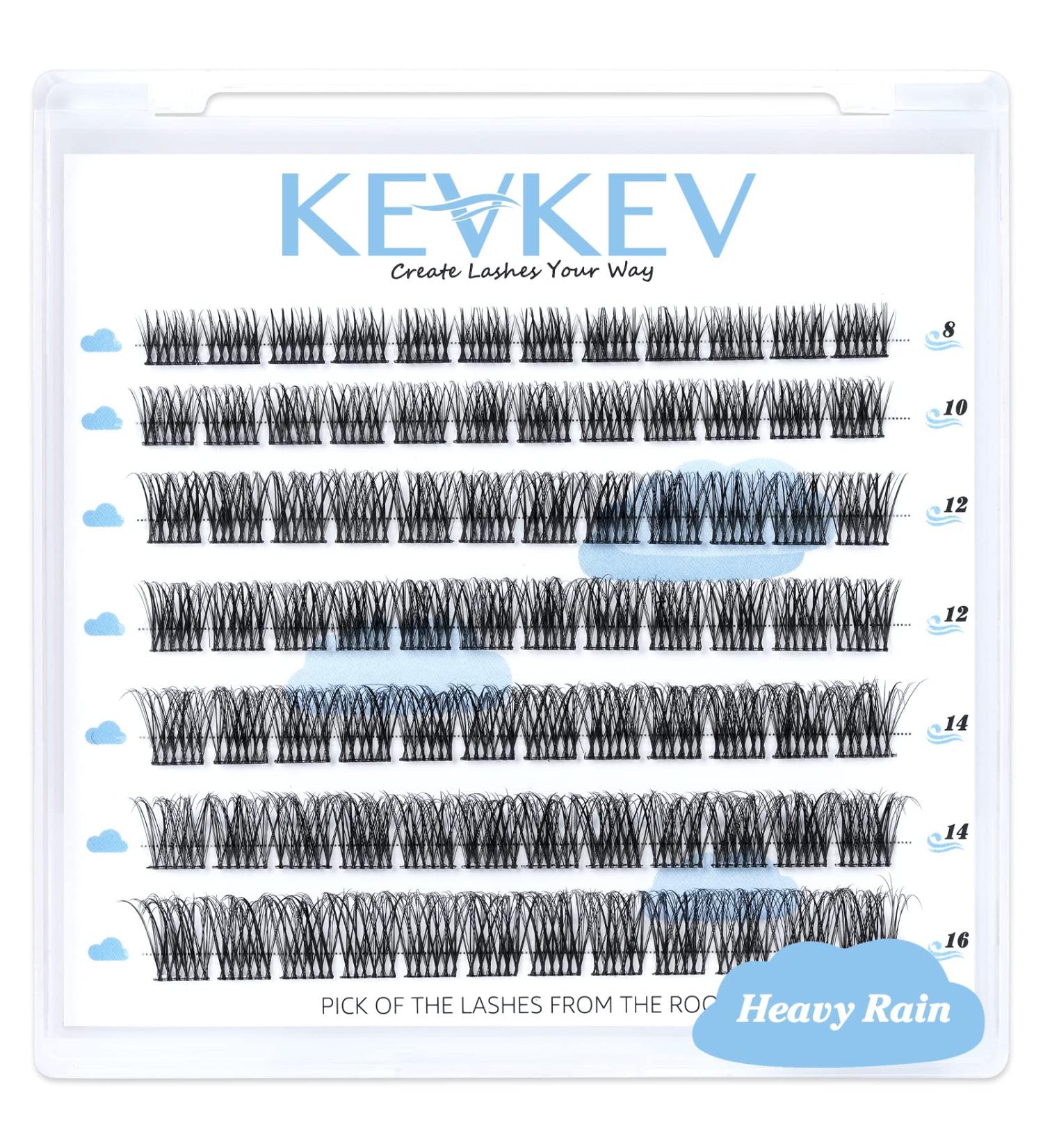 Lash Clusters 84 Pcs | DIY Eyelash Extensions | Individual Soft & Comfortable Clusters | C-Mix (8-16mm) Heavy Rain - Buy Online on SooperMarket.com