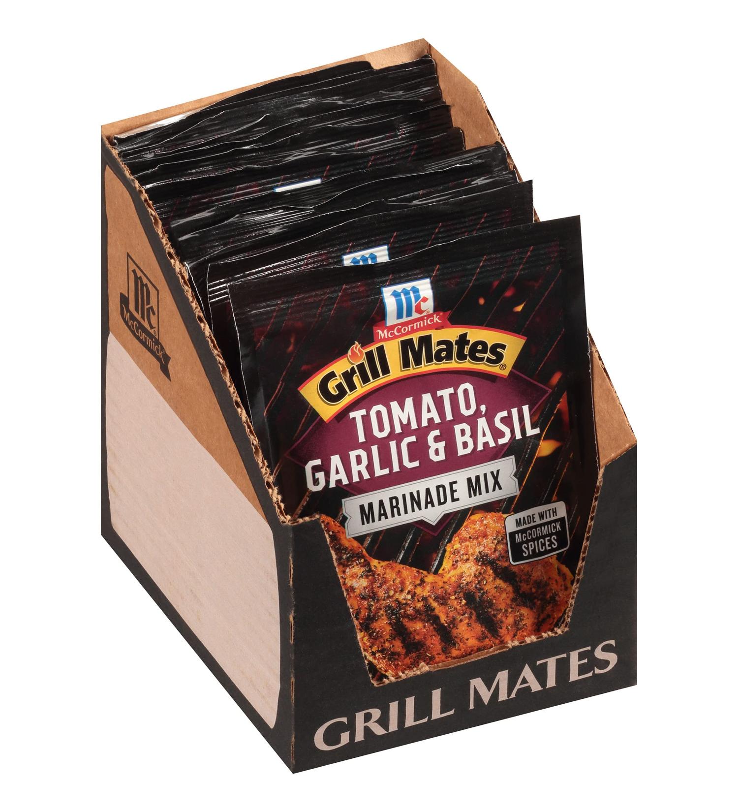 McCormick Grill Mates Tomato, Garlic & Basil Marinade 0.87 oz - Pack of 12 - Buy Online on SooperMarket.com