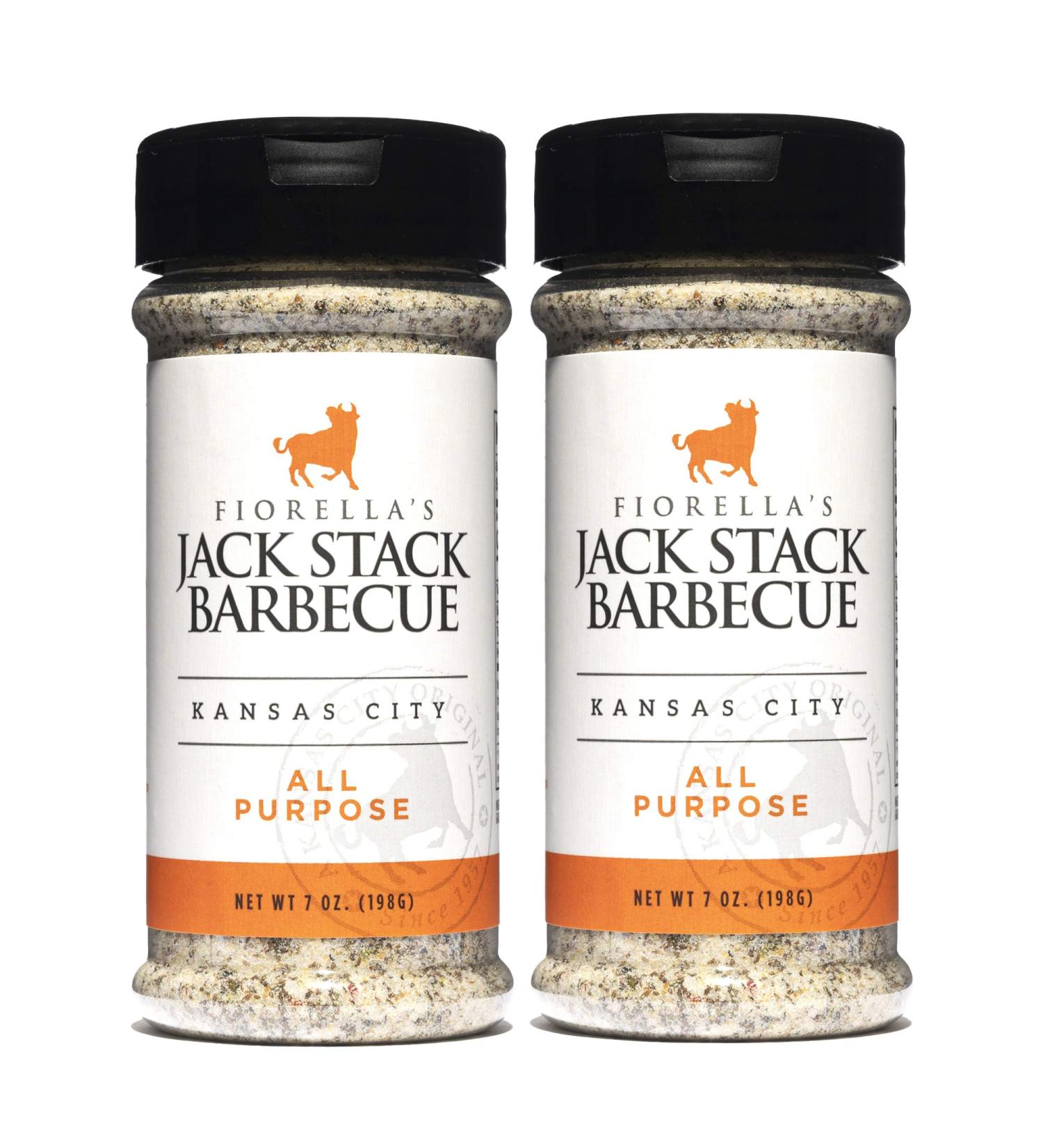 Jack Stack Barbecue All Purpose Dry Rub Seasoning 2 Pack - Kansas City Spice for Chicken, Beef, Ribs, Vegetables, Seafood - 7oz Each (Pack of 2) - Buy Online on SooperMarket.com