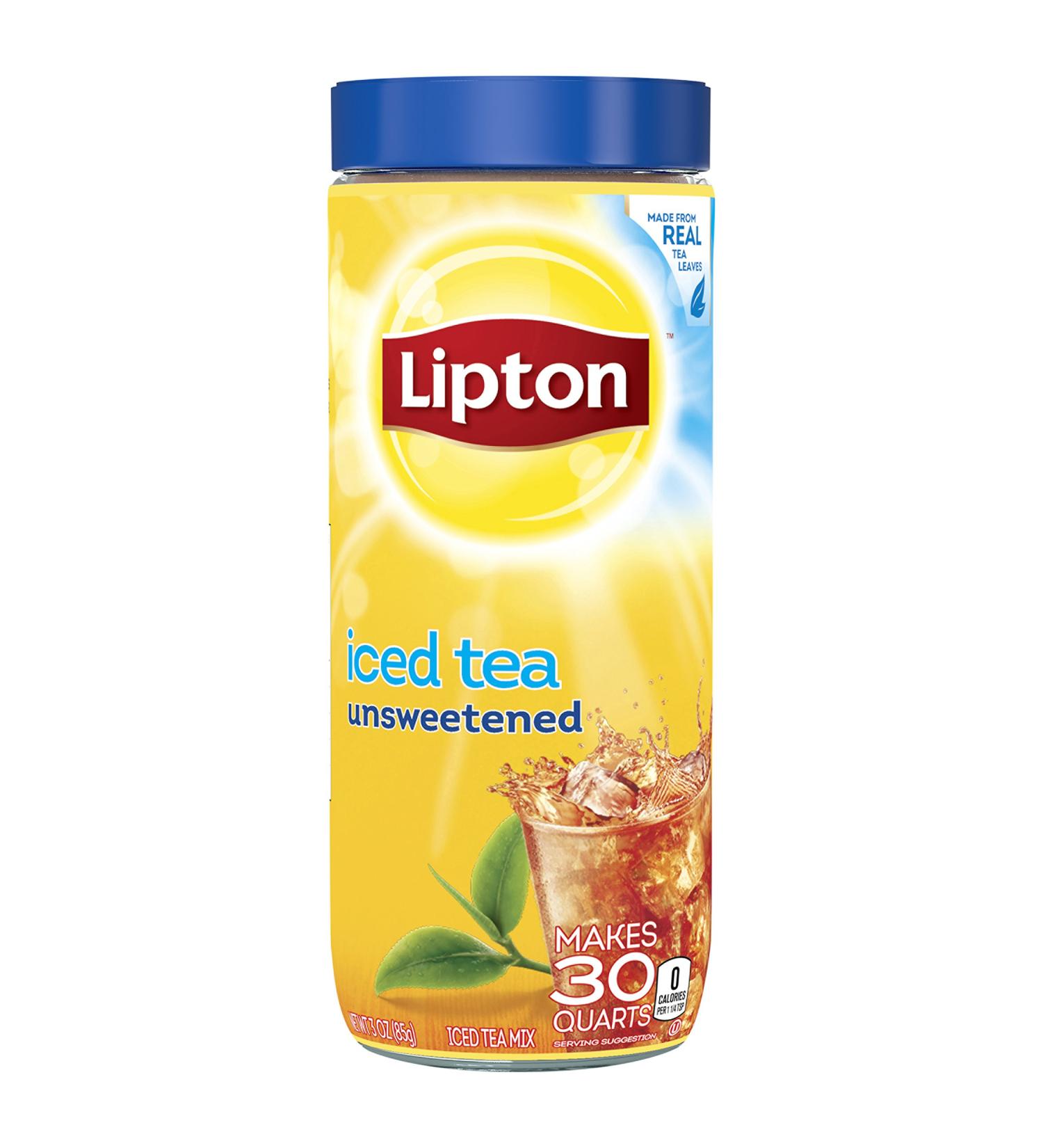 Lipton Unsweetened Iced Tea Mix - 3oz Pack of 3 (30 qt) | Refreshing Unsweetened Tea Concentrate - Buy Online on SooperMarket.com