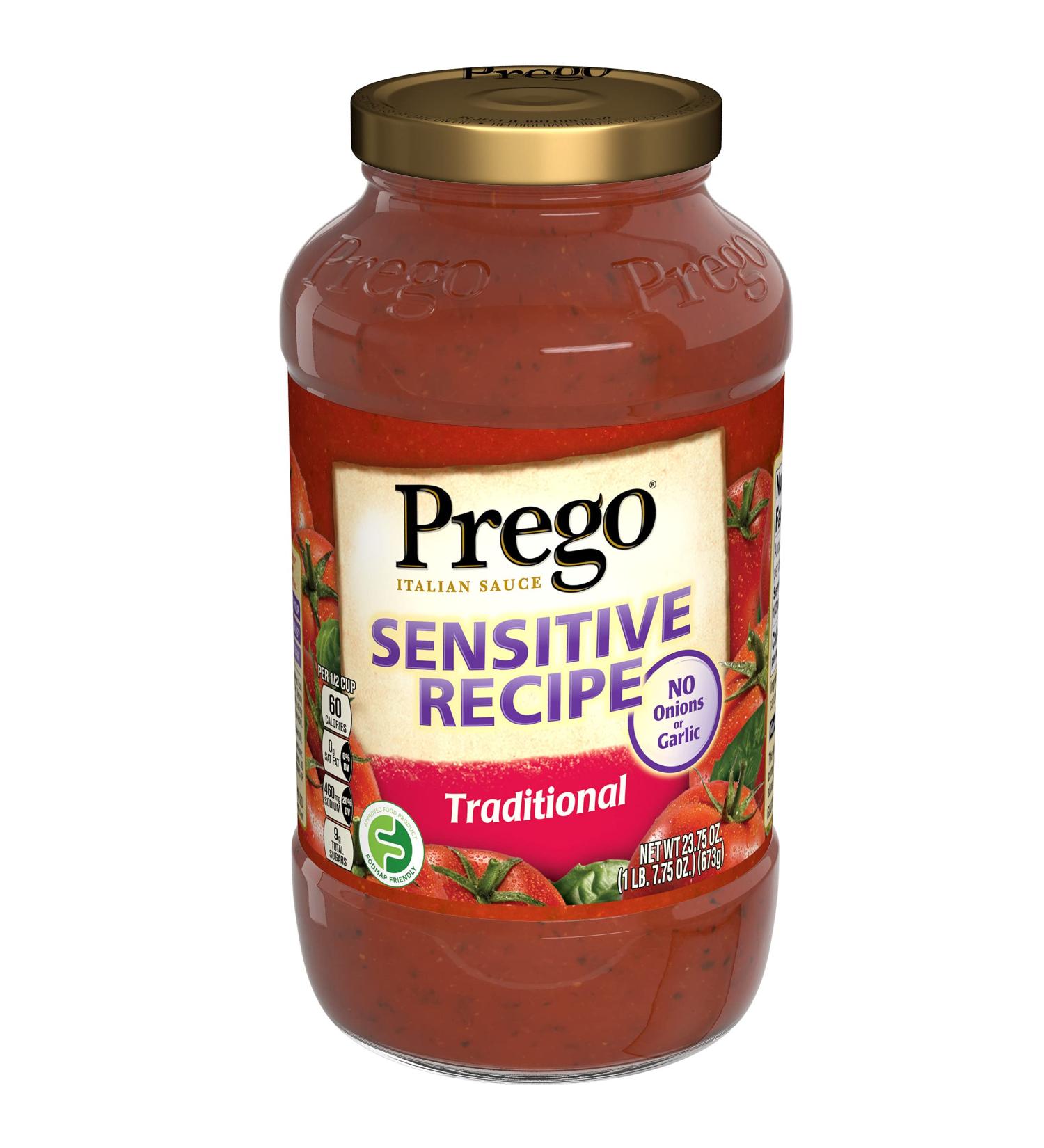 Prego Pasta Sensitive Recipe Traditional Tomato Sauce 142.5 Oz - Pack of 6 - Buy Online on SooperMarket.com