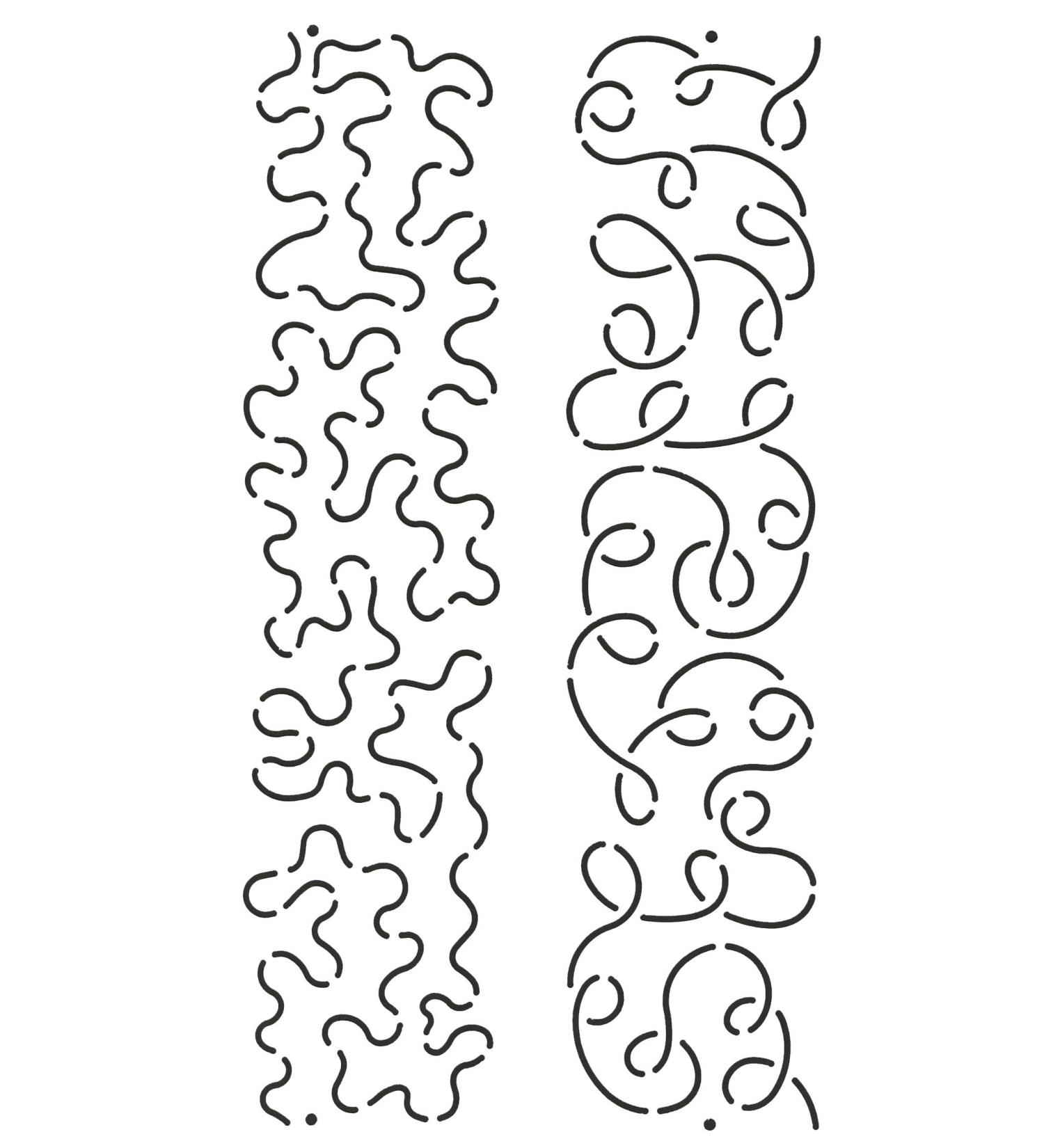 Quilting Creations Loop and Stipple Sashing Quilt Stencil  2-1/2