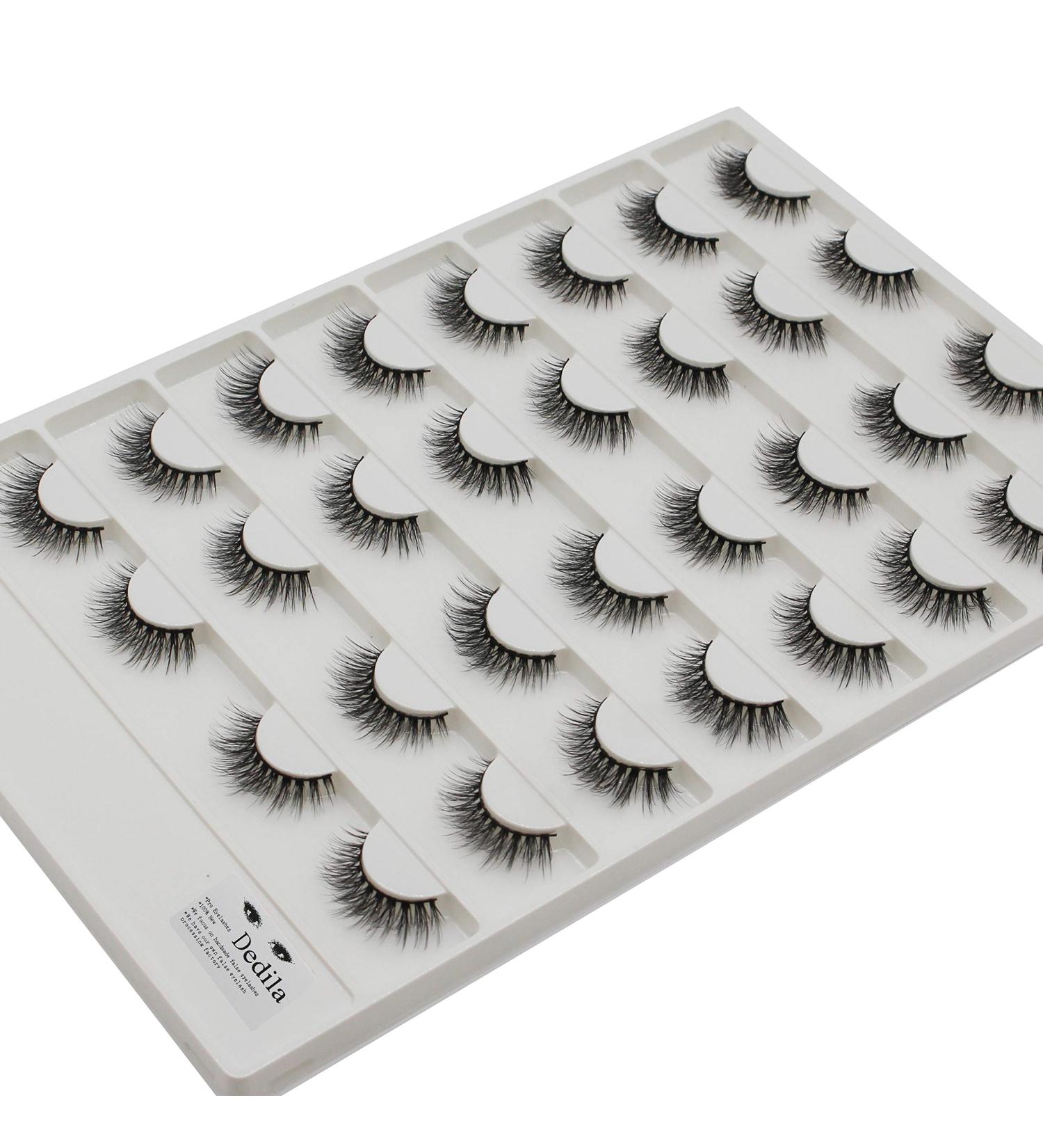 16 Pairs Fluffy 3D Volume Faux Mink Eyelashes - Reusable Natural Long Stripe Lashes for Dramatic Daily Makeup - Buy Online on SooperMarket.com