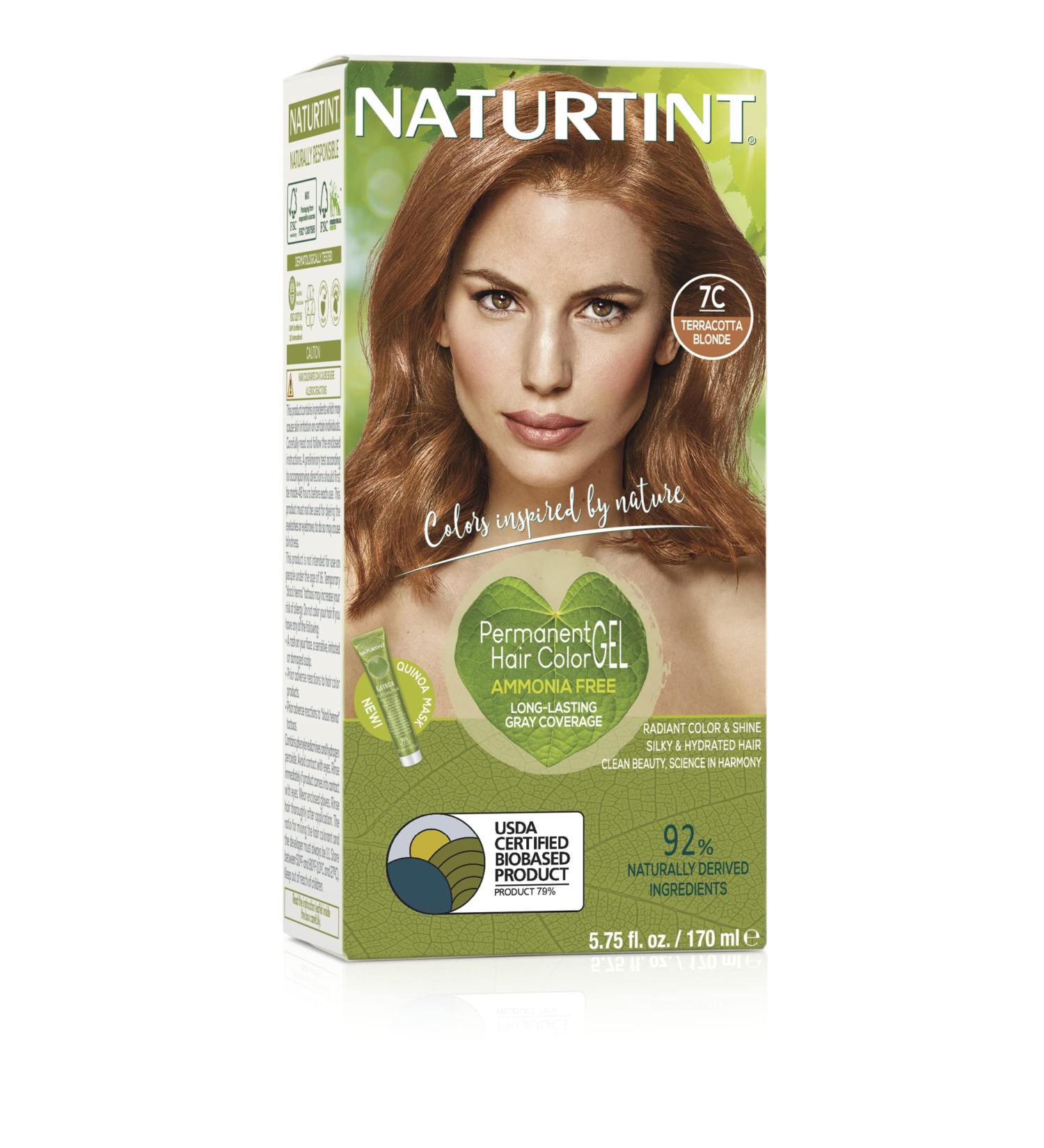 Naturtint 7C Terracotta Blonde Permanent Hair Colorant - 4.5 oz | Vegan & Ammonia-Free | International Shipping Available - Buy Online on SooperMarket.com