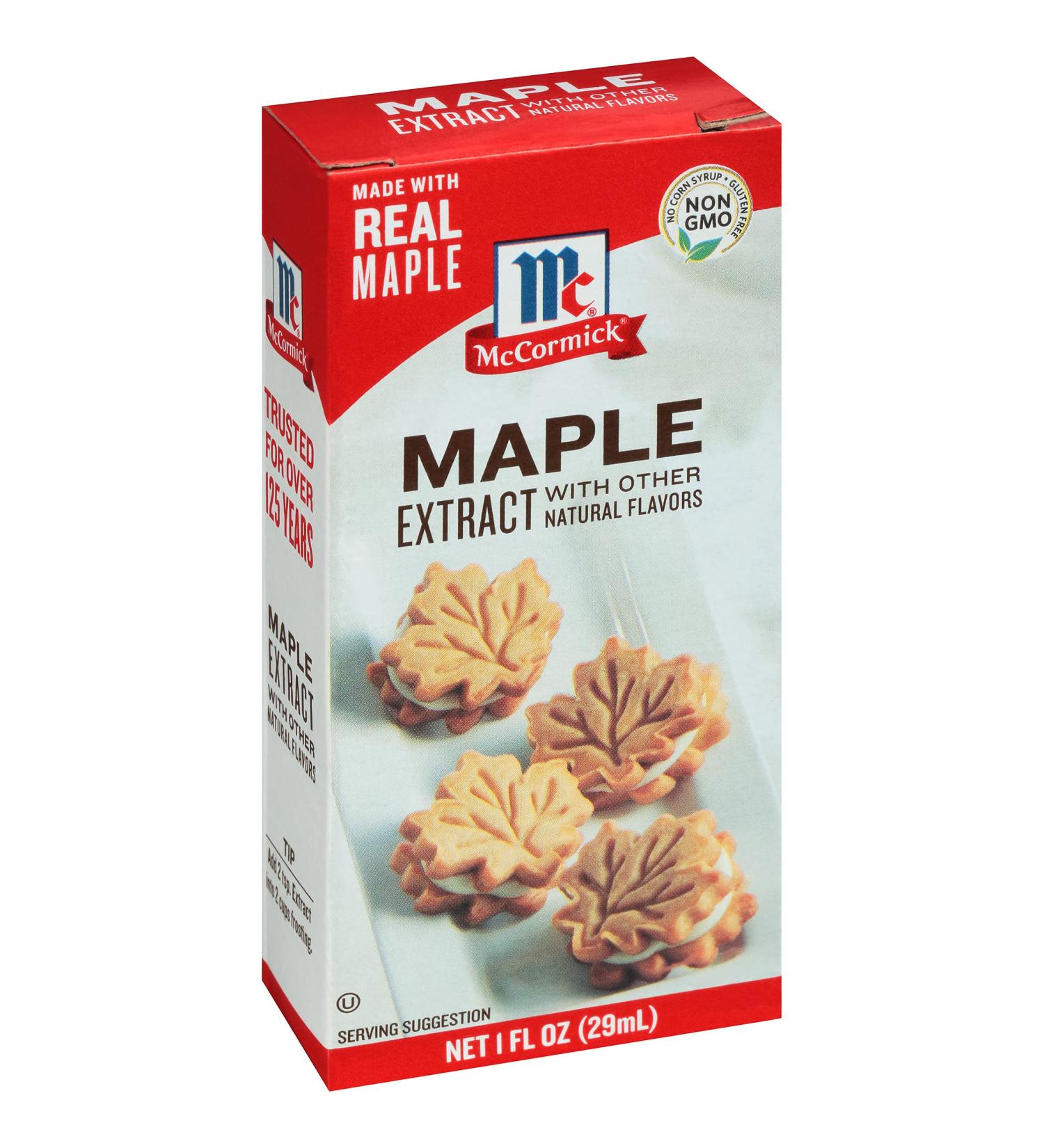 McCormick Maple Extract 1 fl oz - Pure & Natural Flavor Enhancer - Buy Online on SooperMarket.com