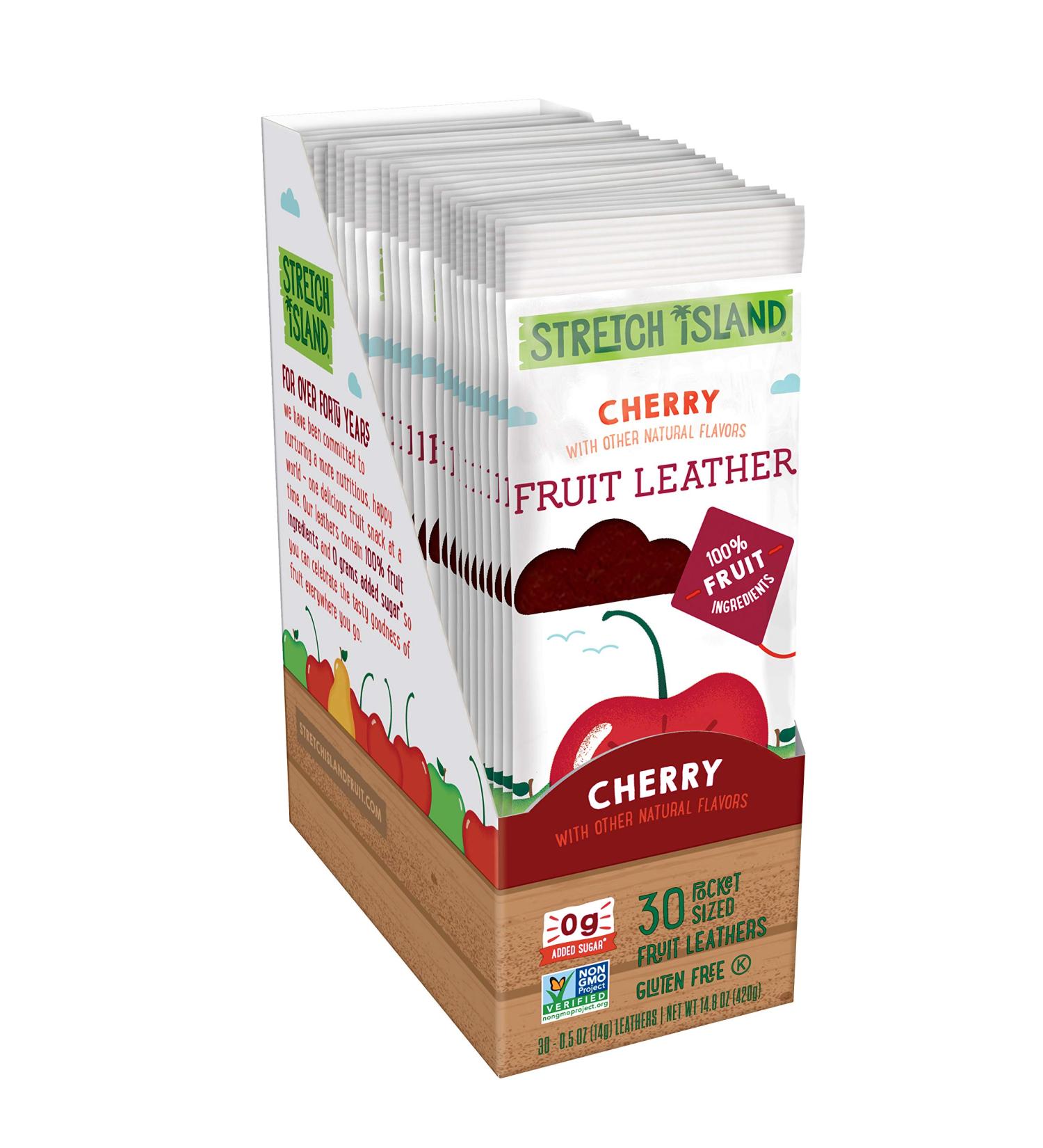 Stretch Island Fruit Leather Cherry 0.5oz 30 ct - Original Snack Pack - Buy Online on SooperMarket.com