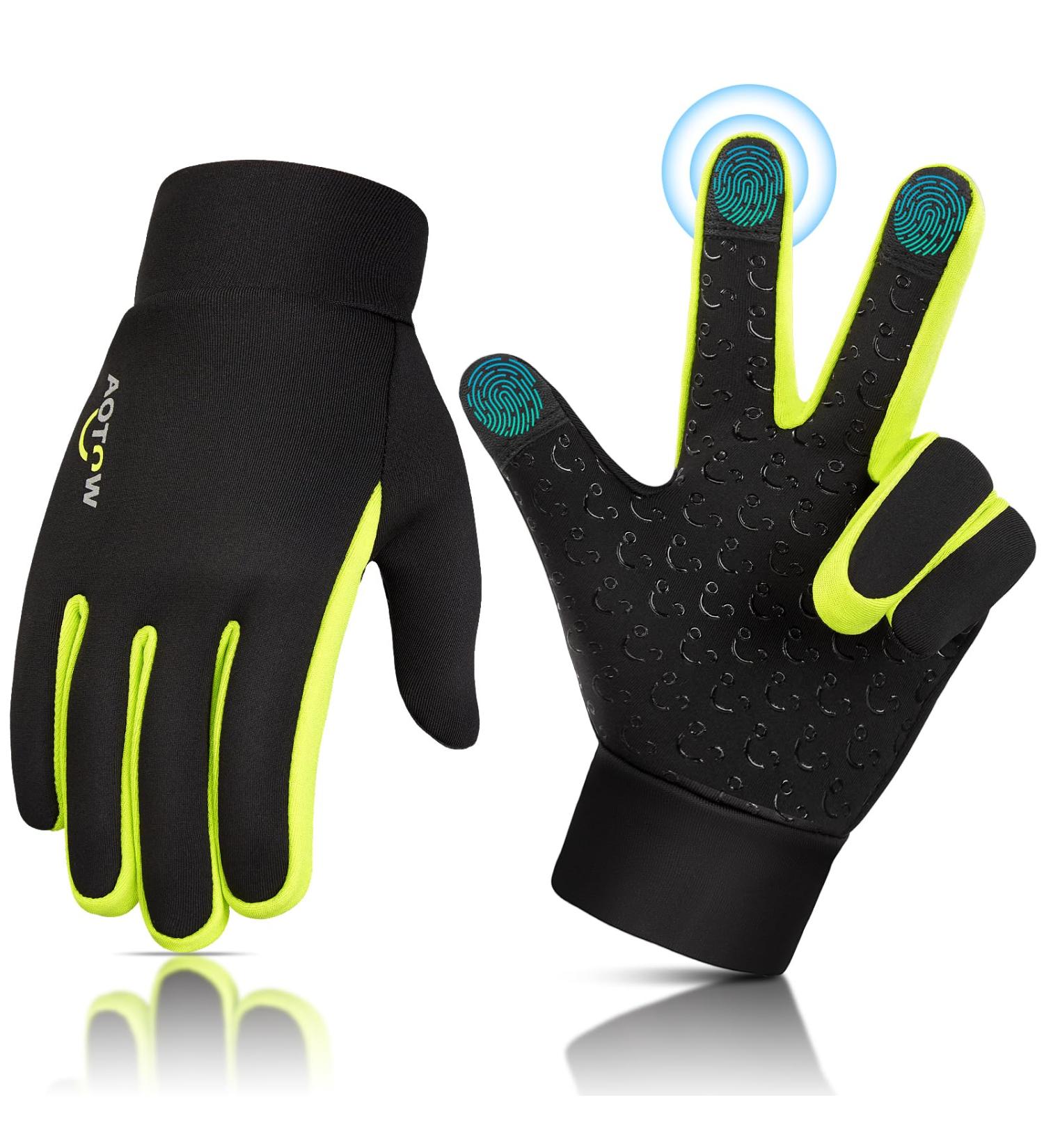Children's Winter Cycling Gloves | Touchscreen Slipproof Windproof & Warm for Hiking & Riding | XL Yellow - Buy Online on SooperMarket.com