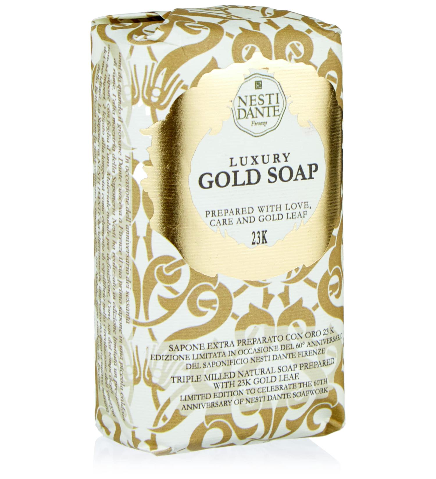Nesti Dante 60th Anniversary Luxury Gold Soap with Gold Leaf - Limited Edition 8.8oz - Buy Online on SooperMarket.com