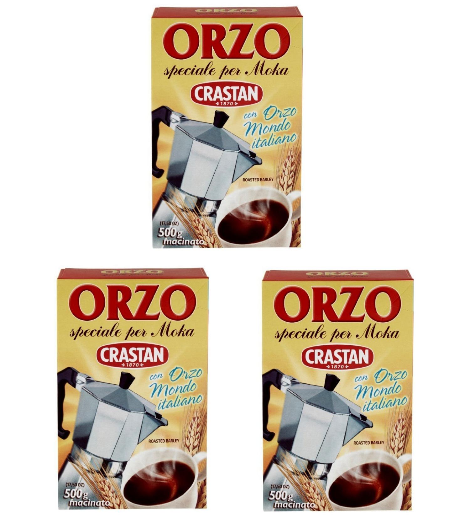 Buy 3x Crastan Orzo Moka Coffee - Instant Soluble Barley Grain Coffee 500g | International Shipping Available - Buy Online on SooperMarket.com