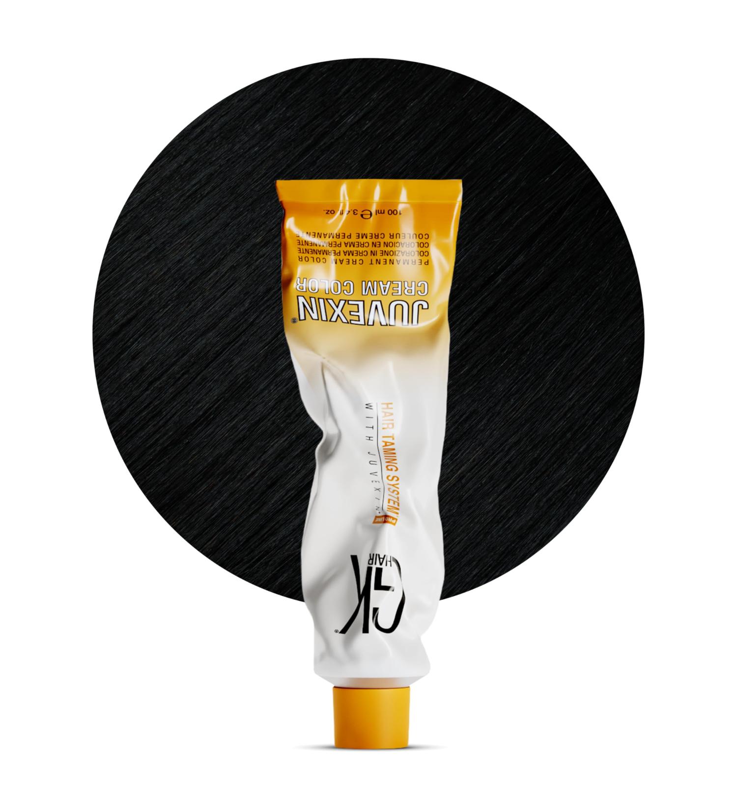 GK HAIR Global Keratin Permanent Hair Cream Color - 87+ Shades | Nourishing & Long-Lasting Natural Toner (3.4 Fl Oz/100ml) - 1 Black - Buy Online on SooperMarket.com