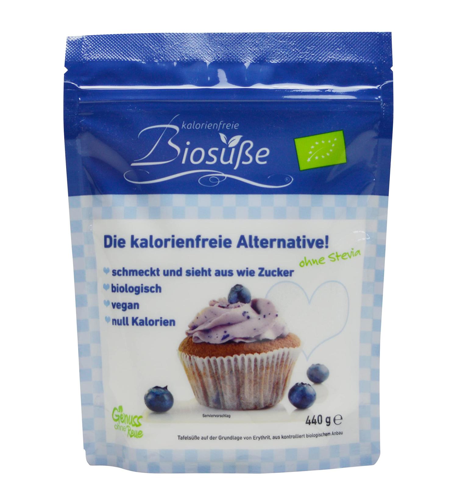 Buy Calorie-Free Organic Erythritol Sweetener - Vegan Zero-Calorie Sugar Substitute - 440g Pack - Buy Online on SooperMarket.com